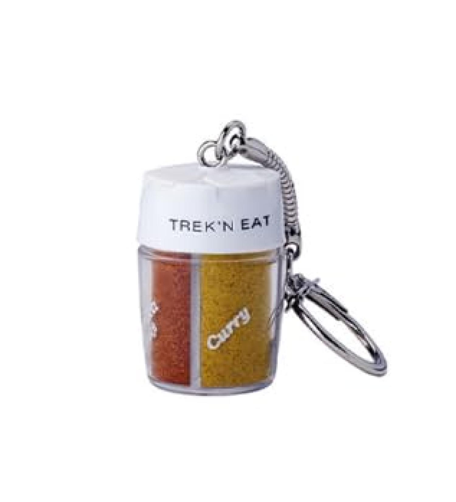 4 Pack 4 in 1 Spice Jars with Keychain, 1 Pack (1 x 15g) Mini 4 in 1 Take Away Camping Travel Salt Pepper Shakers