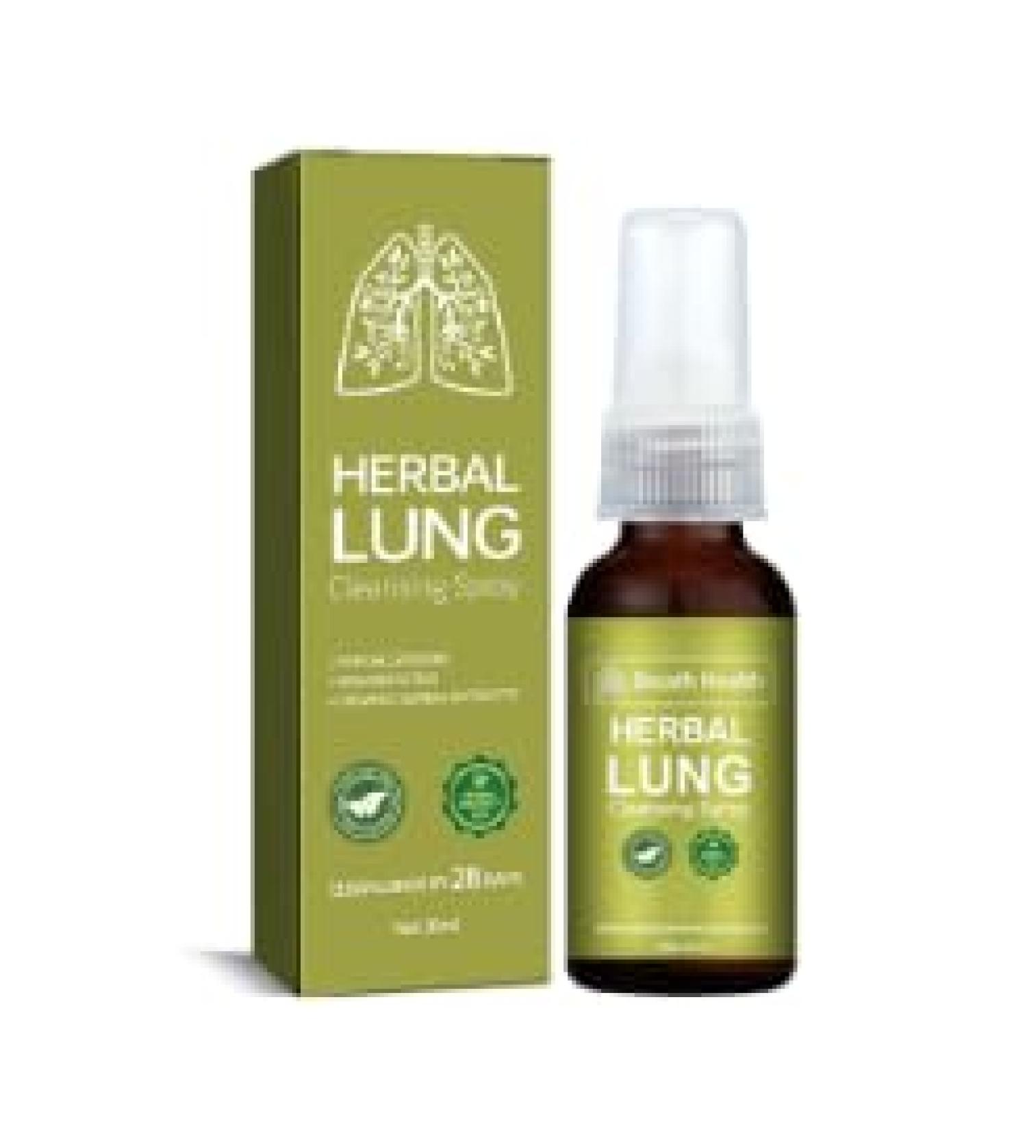 Spray Nettoyant pour Poumons 2PCS 30ML Herbal Spray Cleansing Lung Sprays Pulmonaire Nettoyant Poumon Nettoyage Brume Nettoyante pour Poumons Base De Plantes Facilite la Respiration