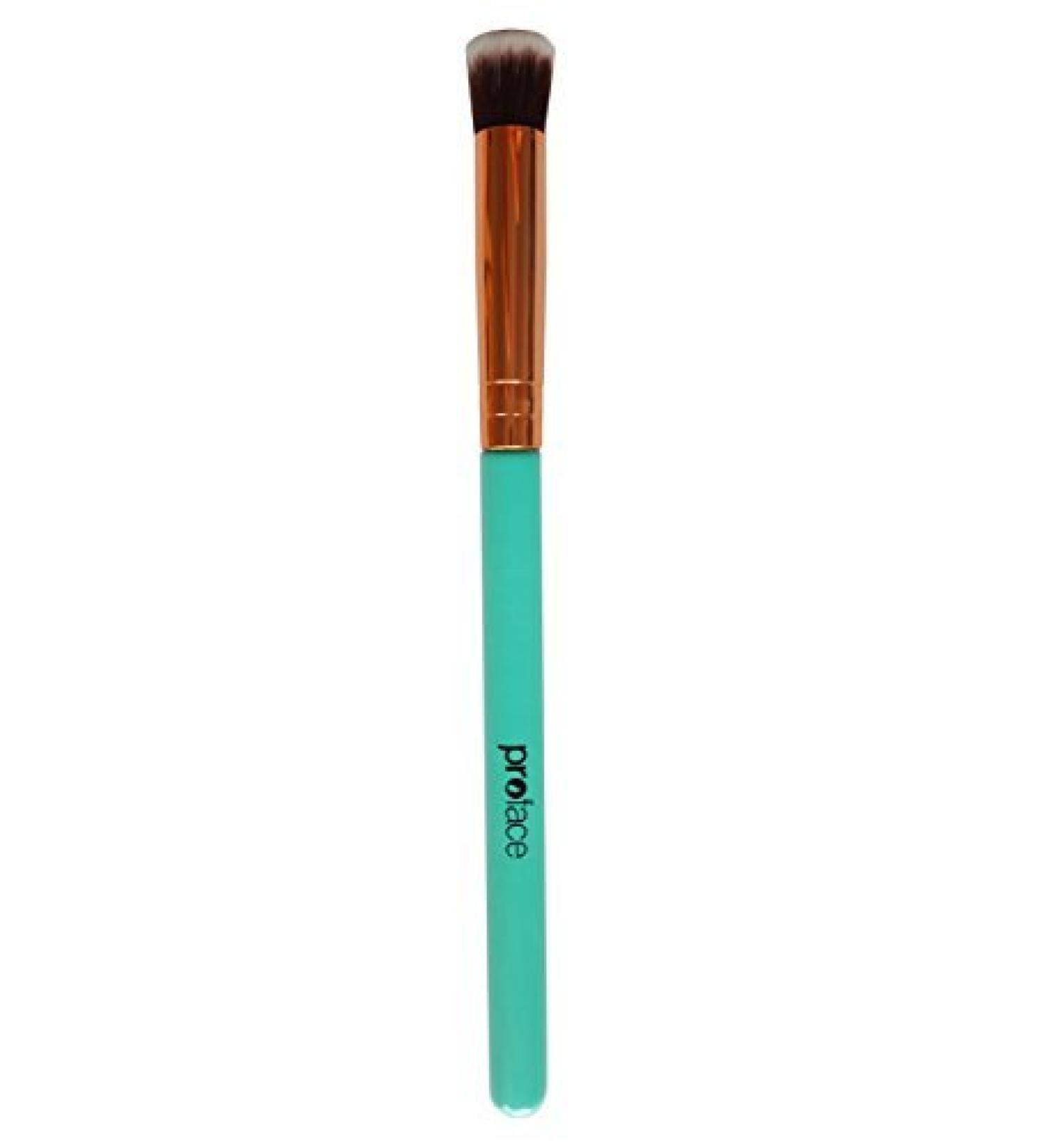 Mini Precision Flat Top Kabuki Brush - Rose Golden Synthetic Makeup Brush - Ideal for Acne & Undereye Blending - Blue - Buy Online on GoSupps.com