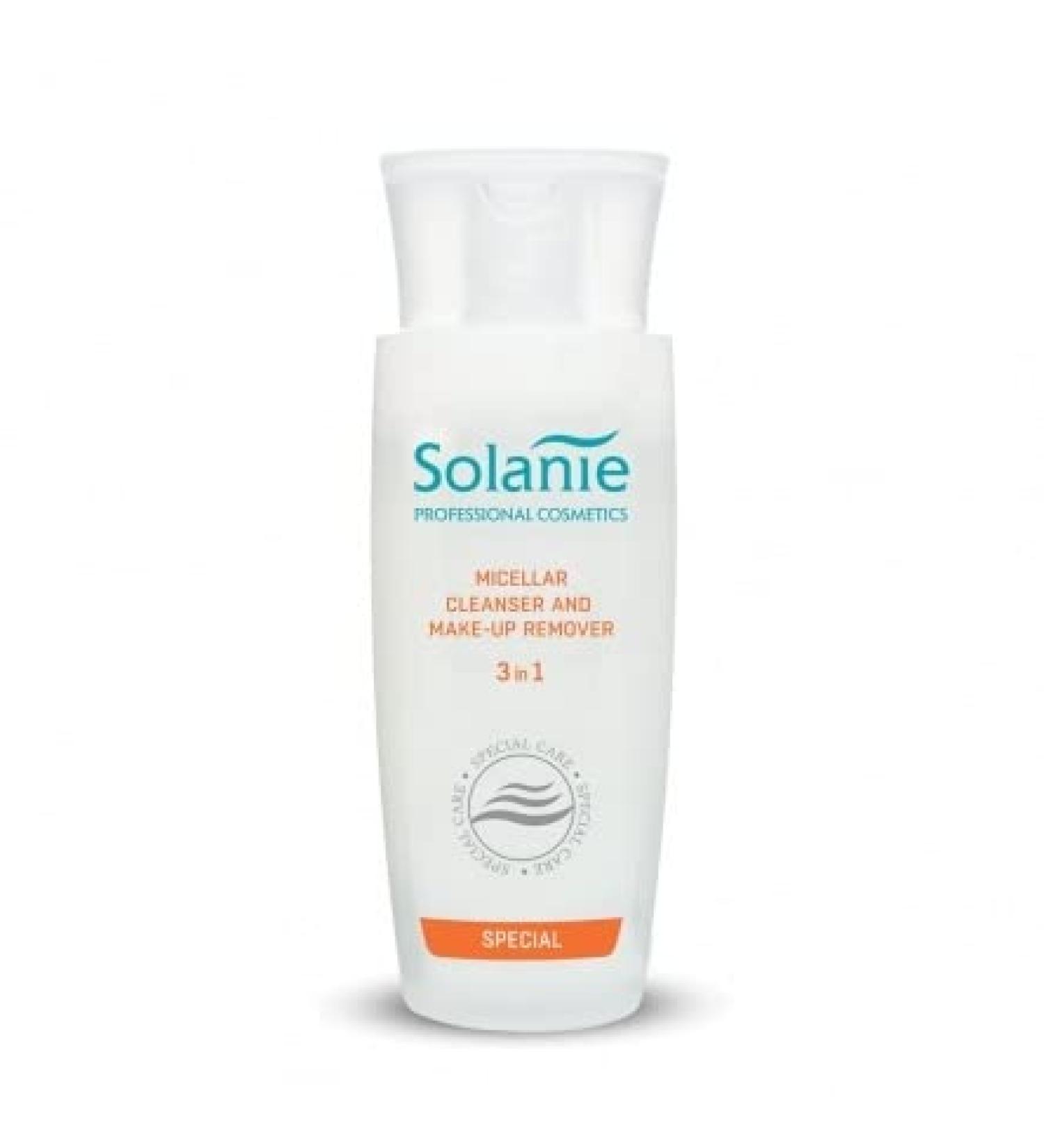 Solanie - Micellar Face Cleanser - 150ml - Gentle Makeup Remover - Cleansing Softening and Moisturizing Formula Suitable for Sensitive Skin