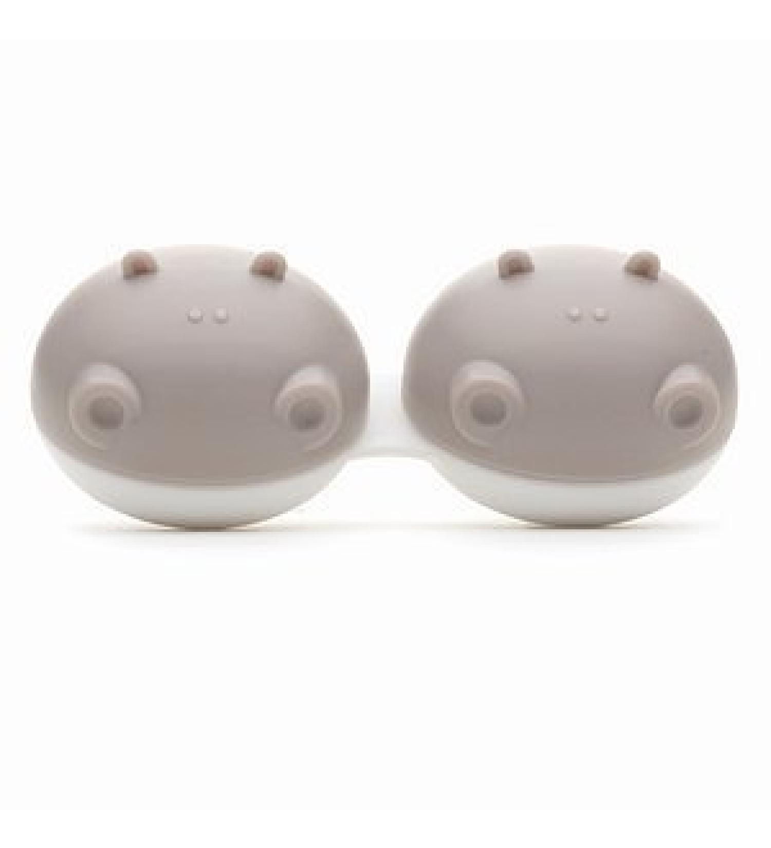 Hippo - Contact Lens Case - GRAY (3 pack)