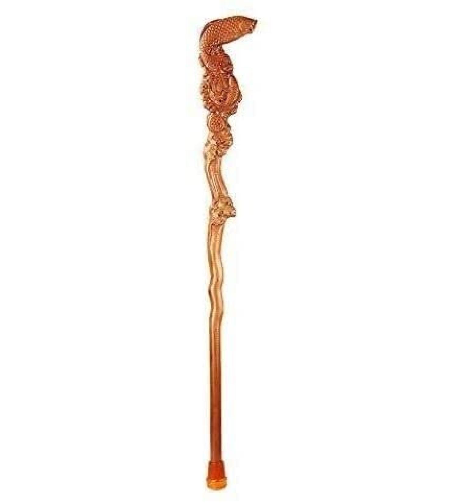 Walking Stick Solid Wood Gift Crutches Chinese Classical Style Natural Wood Stick Hand-Carved Fish Cane for Old Man Durable 94cm Ideal for Men or Women wi - Buy Online on GoSupps.com