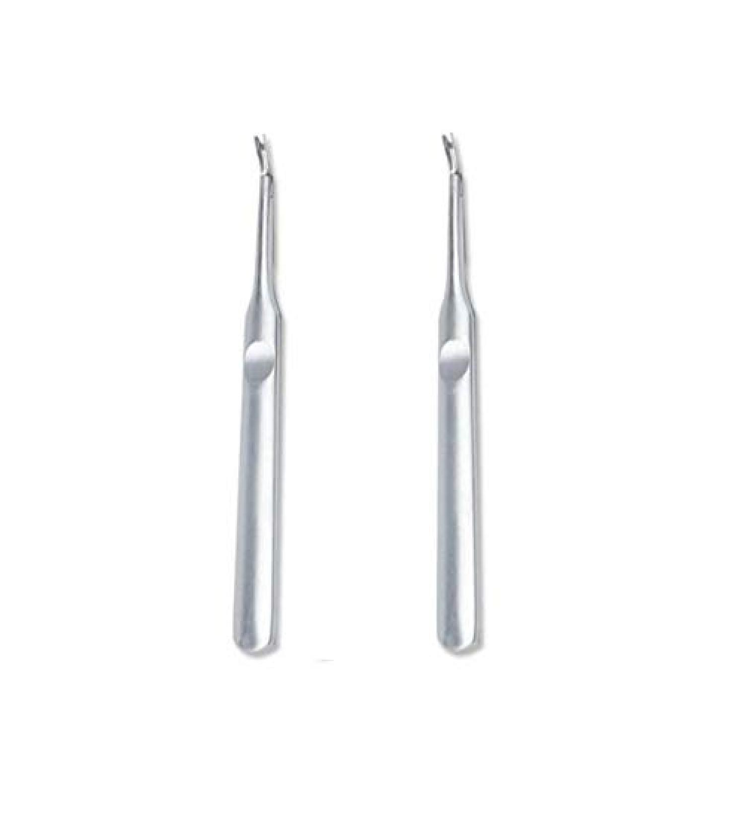 KDDOM 2 Pcs Stainless Steel Cuticle Pusher & Remover Set - Professional Dead Skin Fork Trimmer - Buy Online on GoSupps.com