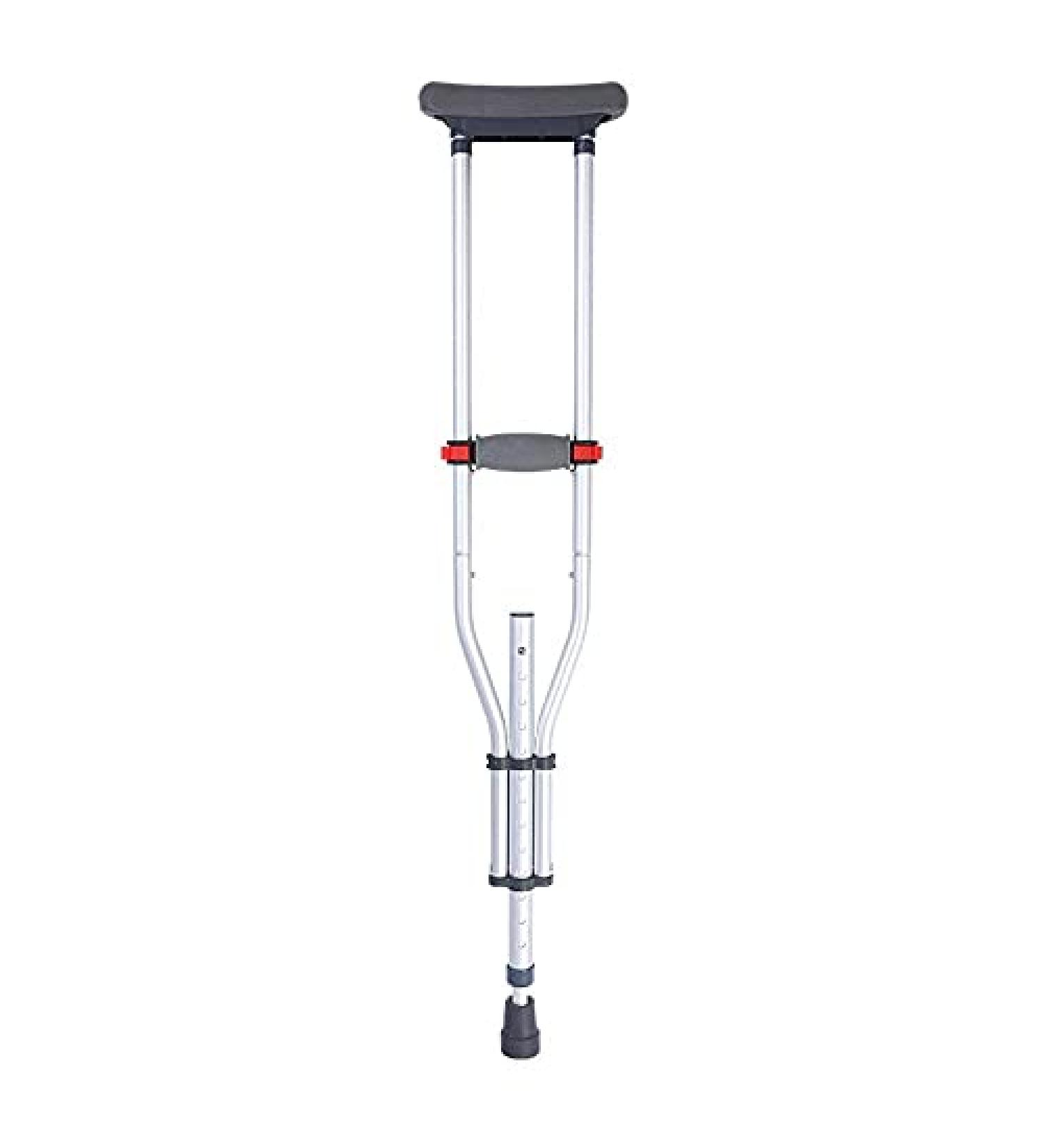 Canes Healthcare Crutches Adults Double Adjustable Crutches Rubber Ends Non Slip Regular Height Crutches with Comfy Handle - Pair Lucky Star Double Pack 1.58m - Buy Online on GoSupps.com