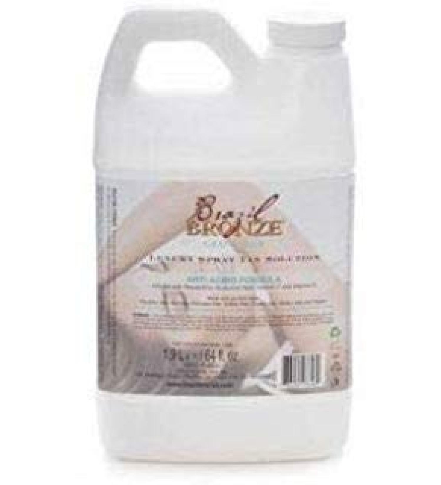 Brazil Bronze Luxury Anti Aging Sunless Spray Tan Solution - Infused with Resveratrol Vitamin C Vitamin D and Hyaluronic Acid Organic and Natural Ingredients Golden Bronze 1.9 Liter