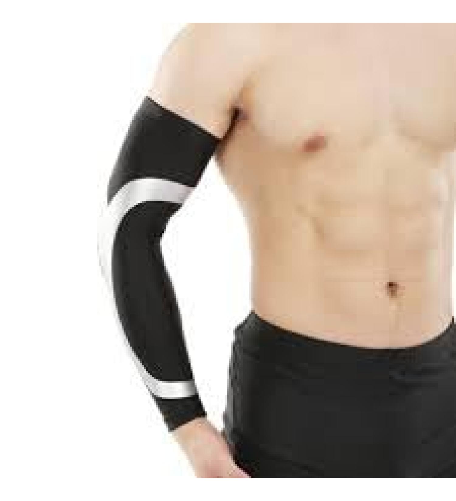 Buy Fitness Elbow Brace Compression Sleeve - Relieve Tendonitis Tennis & Golf Elbow Pain - International Shipping Available - Buy Online on GoSupps.com