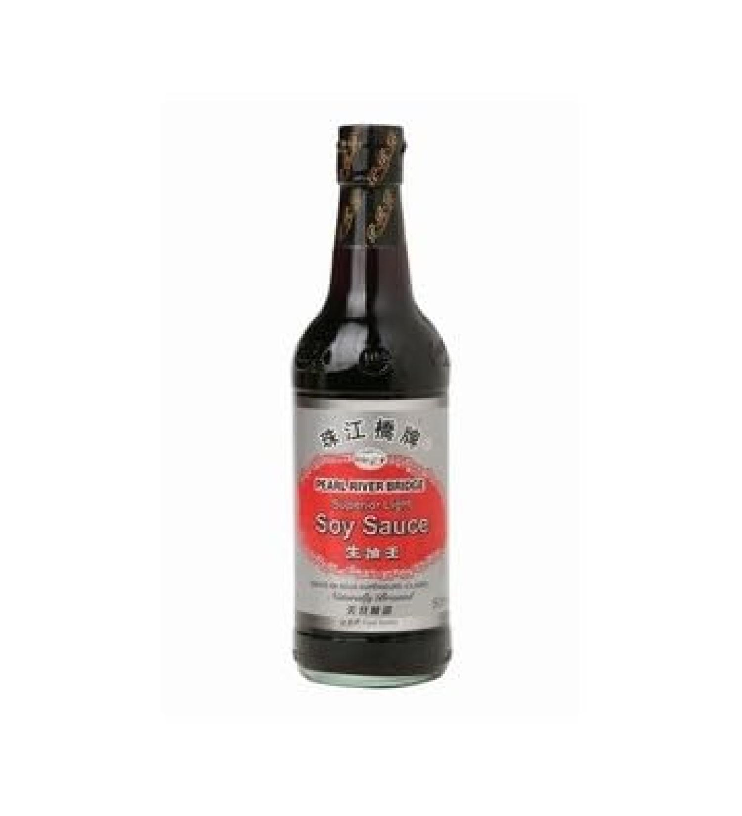 Pearl River Bridge Clear Top Soy Sauce 500ML (Salted) - Pearl River Bridge Brand (2 Bottles)
