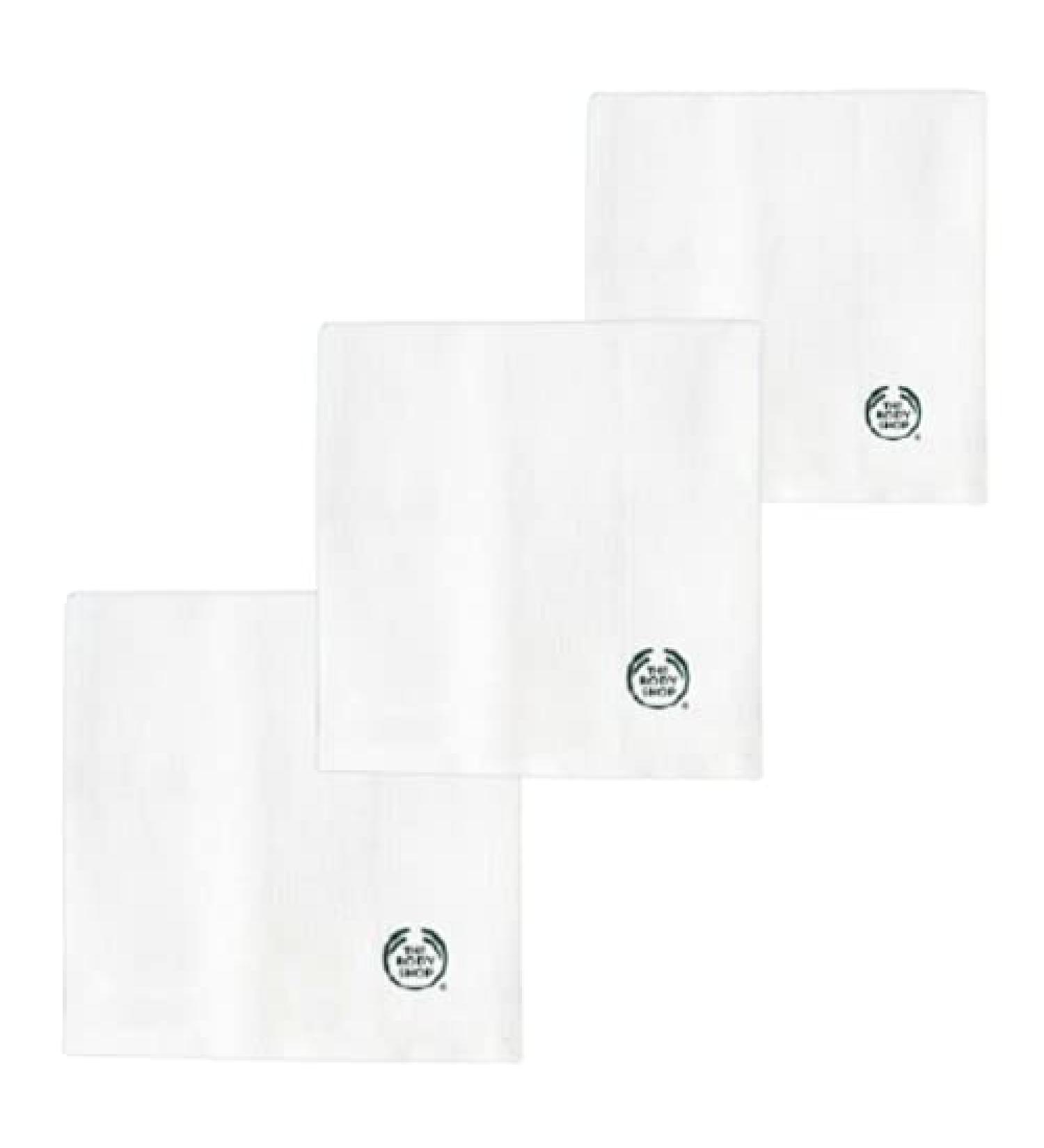 The Body Shop Muslin Cloth for Face Cleansing Make up remover Cleanse face Skin (3 pieces) - Buy Online on GoSupps.com
