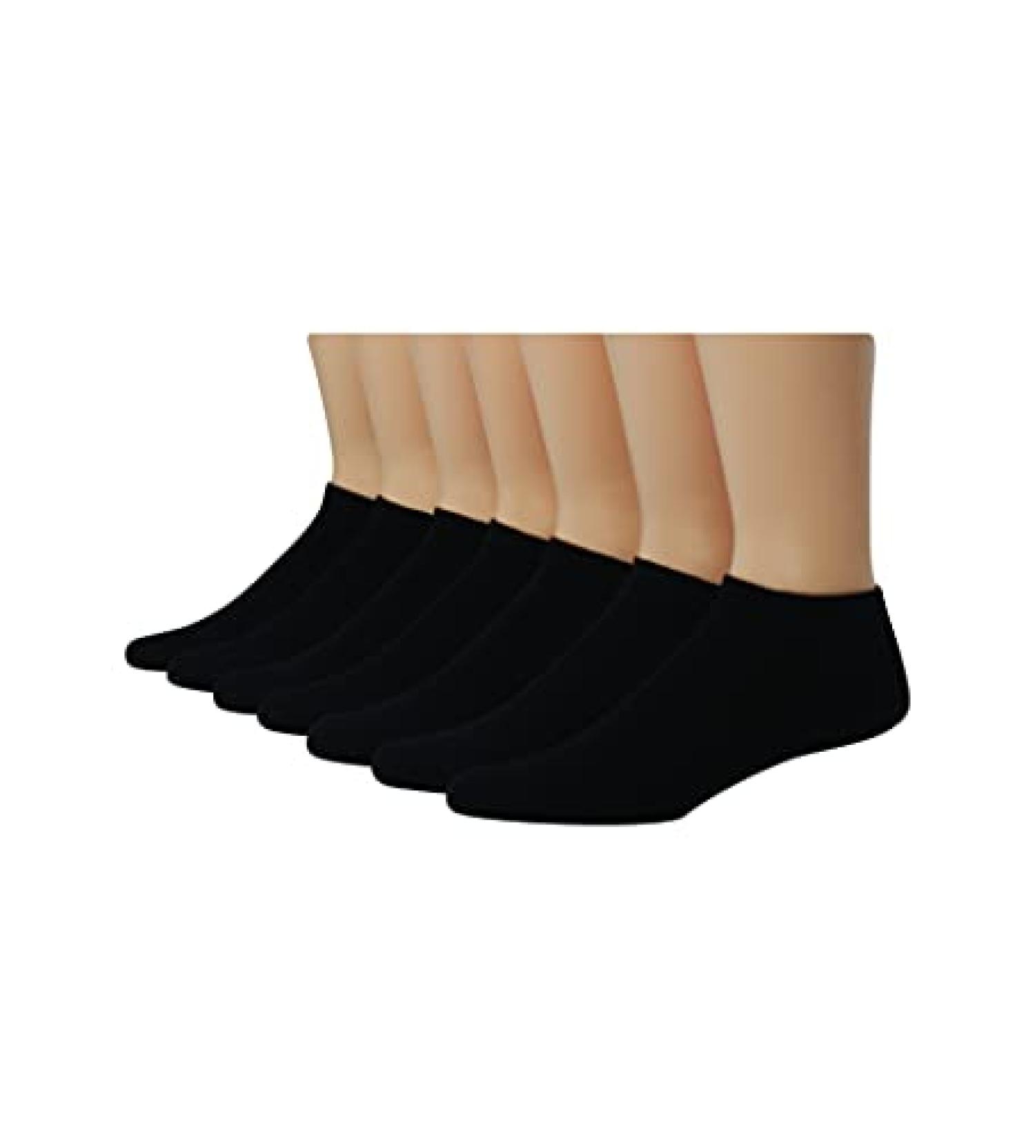 Hanes Men's X-temp Cushioned No Show Socks (12 Pairs, Size 6-12) - Black - Buy Online on GoSupps.com