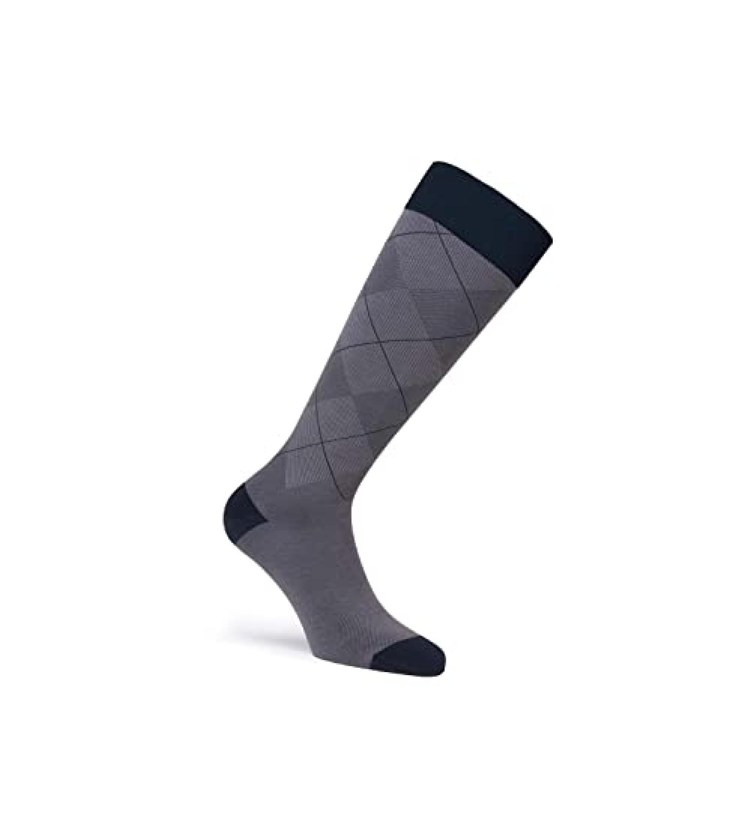 JOBST Casual Pattern Knee High Compression Socks - 20-30 mmHg Compression, Gunmetal Grey, X-Large Regular - Buy Online on GoSupps.com