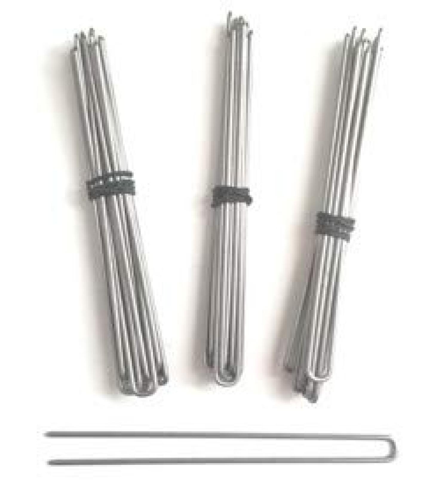 Amish Straight U Shape Heavy Duty Hair Pins (2.5 Inch  Silver) 2.5 Inch Silver