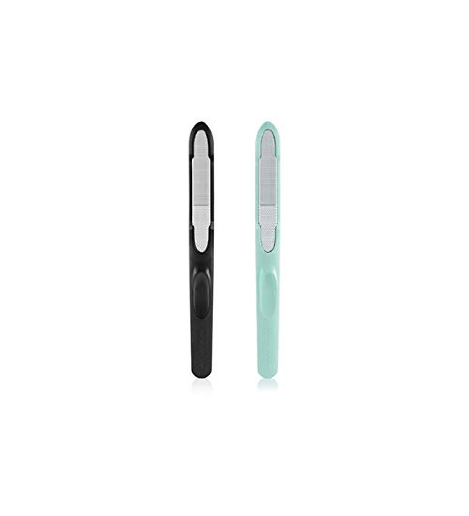 Miwiam Nail Files Set | 2 Zones (Coarse & Fine) | Rust-Free Residue-Free | Smooth Nail Surfaces | Durable Black & Lilac Design | International Shipping Available - Buy Online on GoSupps.com