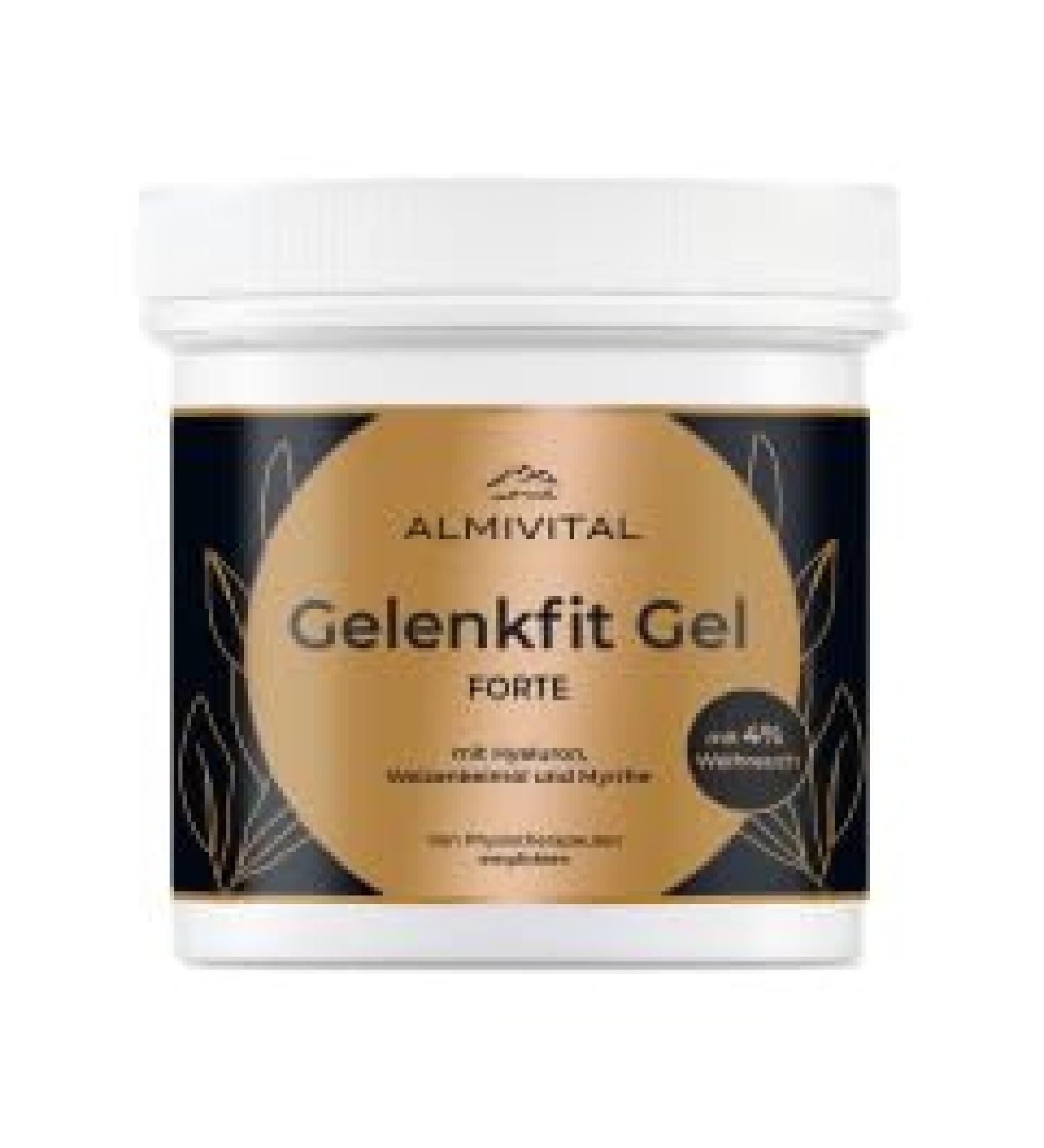 Almivital Joint Fit Gel Forte - Hyaluronic Acid & Myrrh Balsam for Joints | 500ml Moisturizing Relief for Stressed Joints | Buy Internationally - Buy Online on GoSupps.com