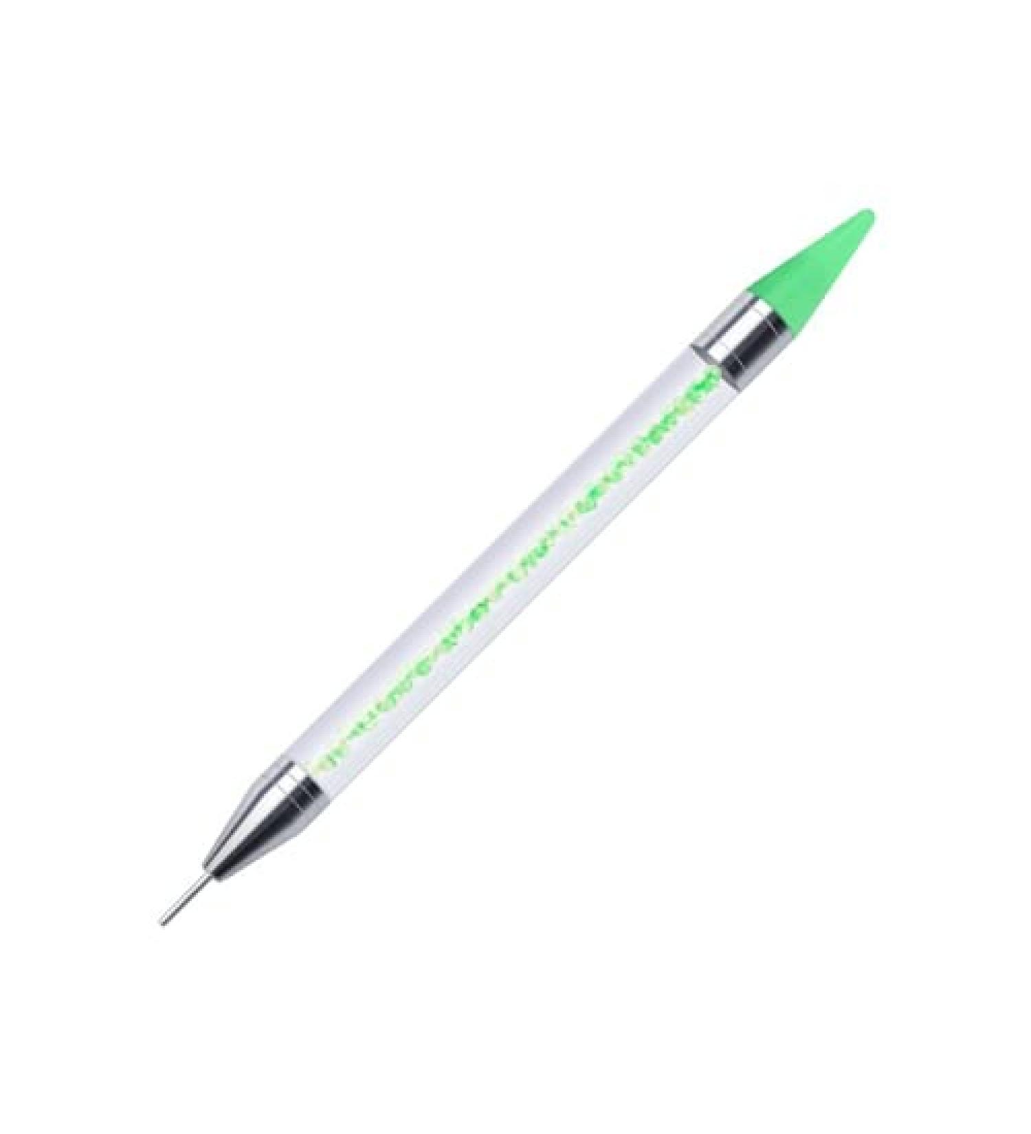 5pcs Double Head Nail Tip Pens for Crystal Nails - Green Nail Art Chalk | International Shipping - Buy Online on GoSupps.com
