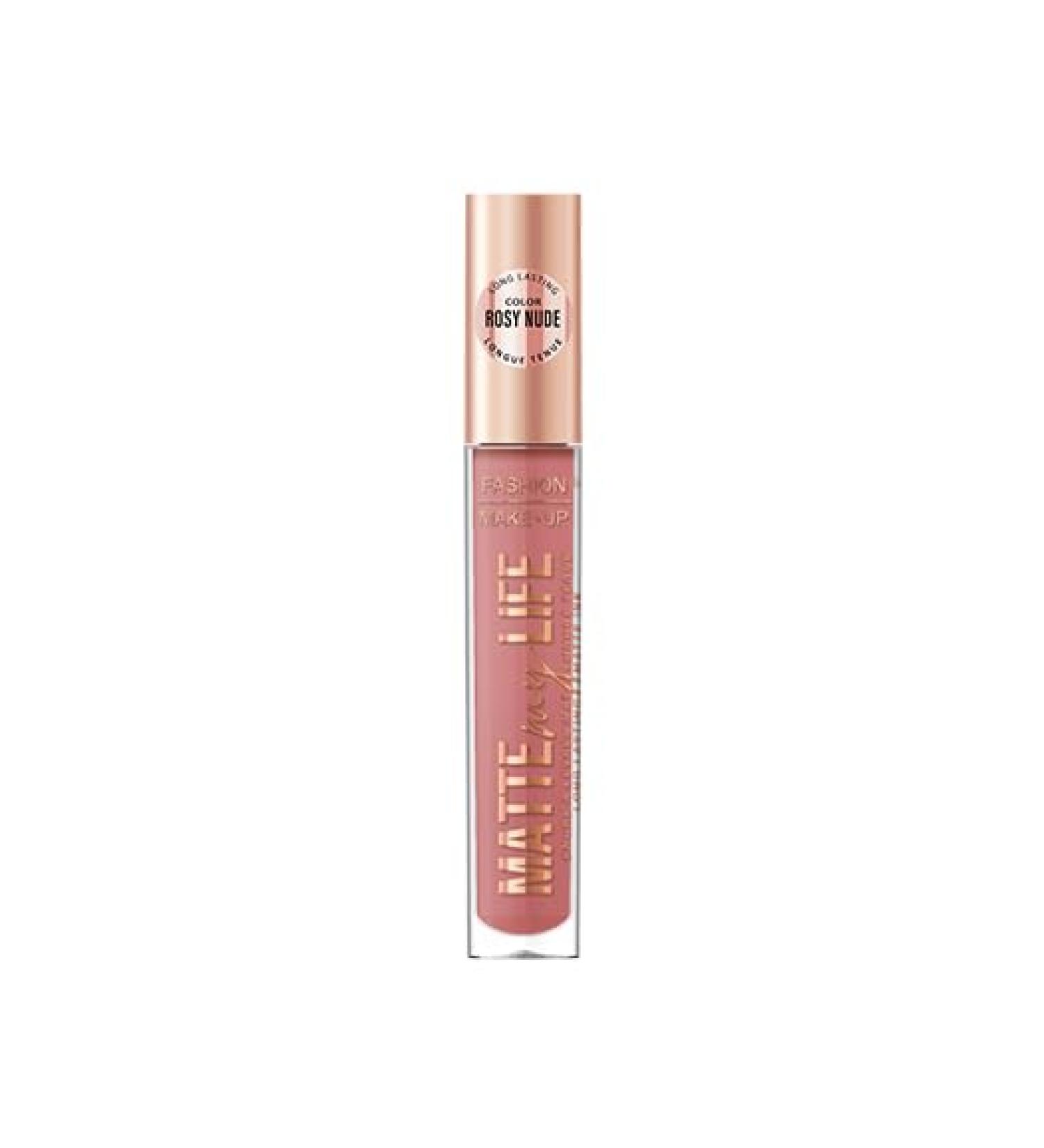 Fashion Make Up - Lipgloss "Matte My Life" - 5 ml (Rosy Nude) - Buy Online on GoSupps.com