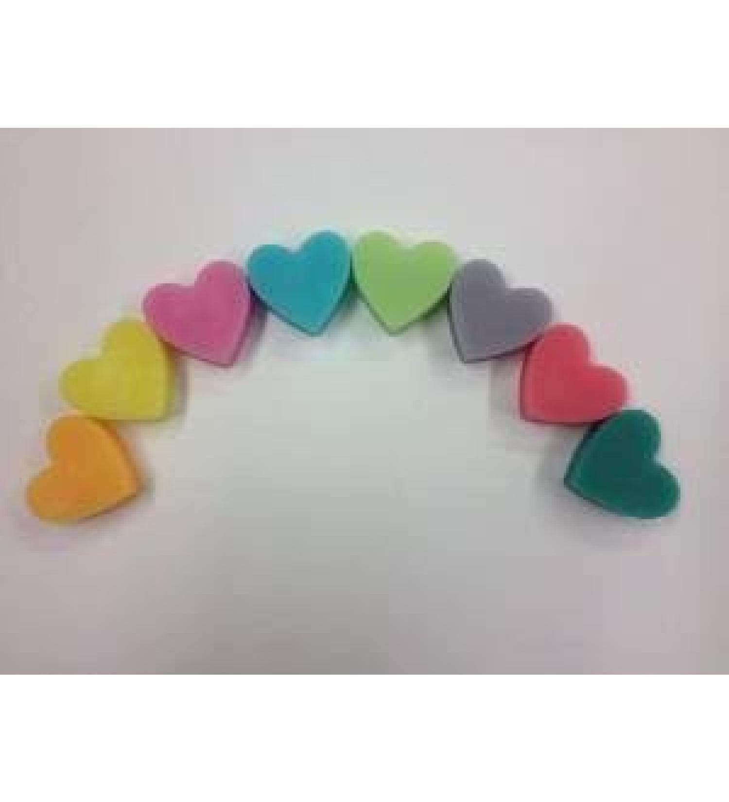 8x MINI hearts 2cm soaps. Suitable for sensitive skin fragrance free. Colours will vary