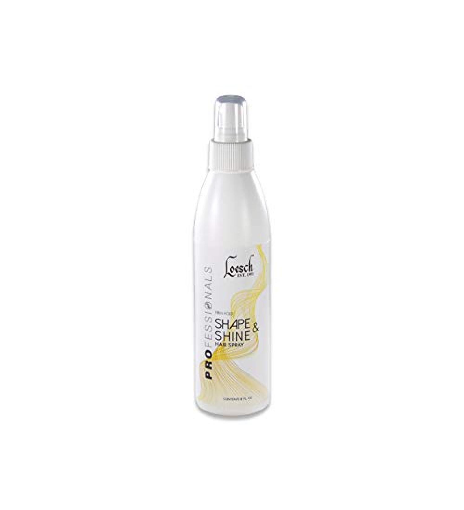 Loesch 8 oz Professional Shape & Shine Hair Spray a firm-holding professional hair spray designed for use on all hair types and styles