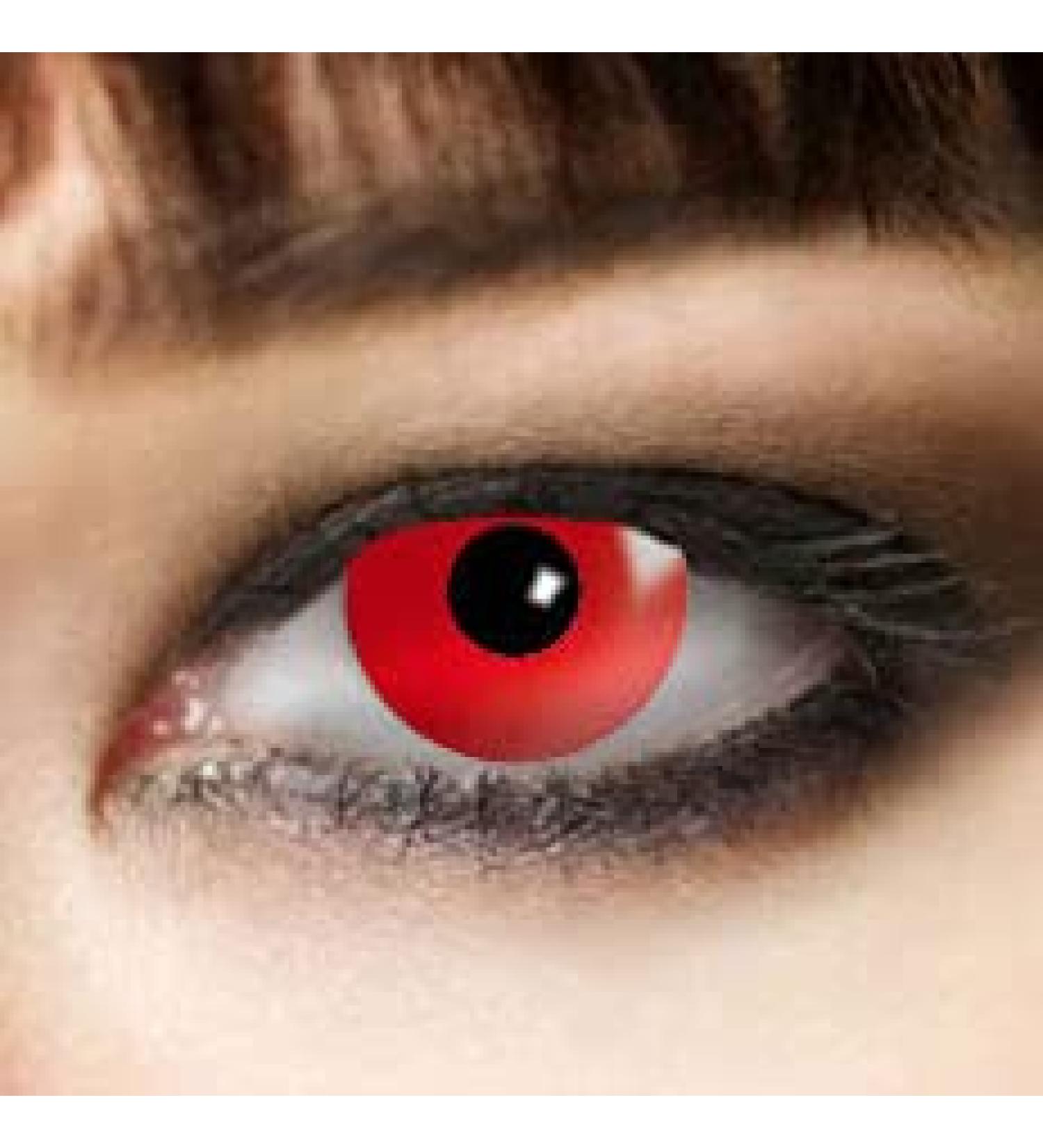 3-Month Red Devil Halloween Contact Lenses - Fun Vampire & Zombie Effects - International Shipping - Buy Online on GoSupps.com