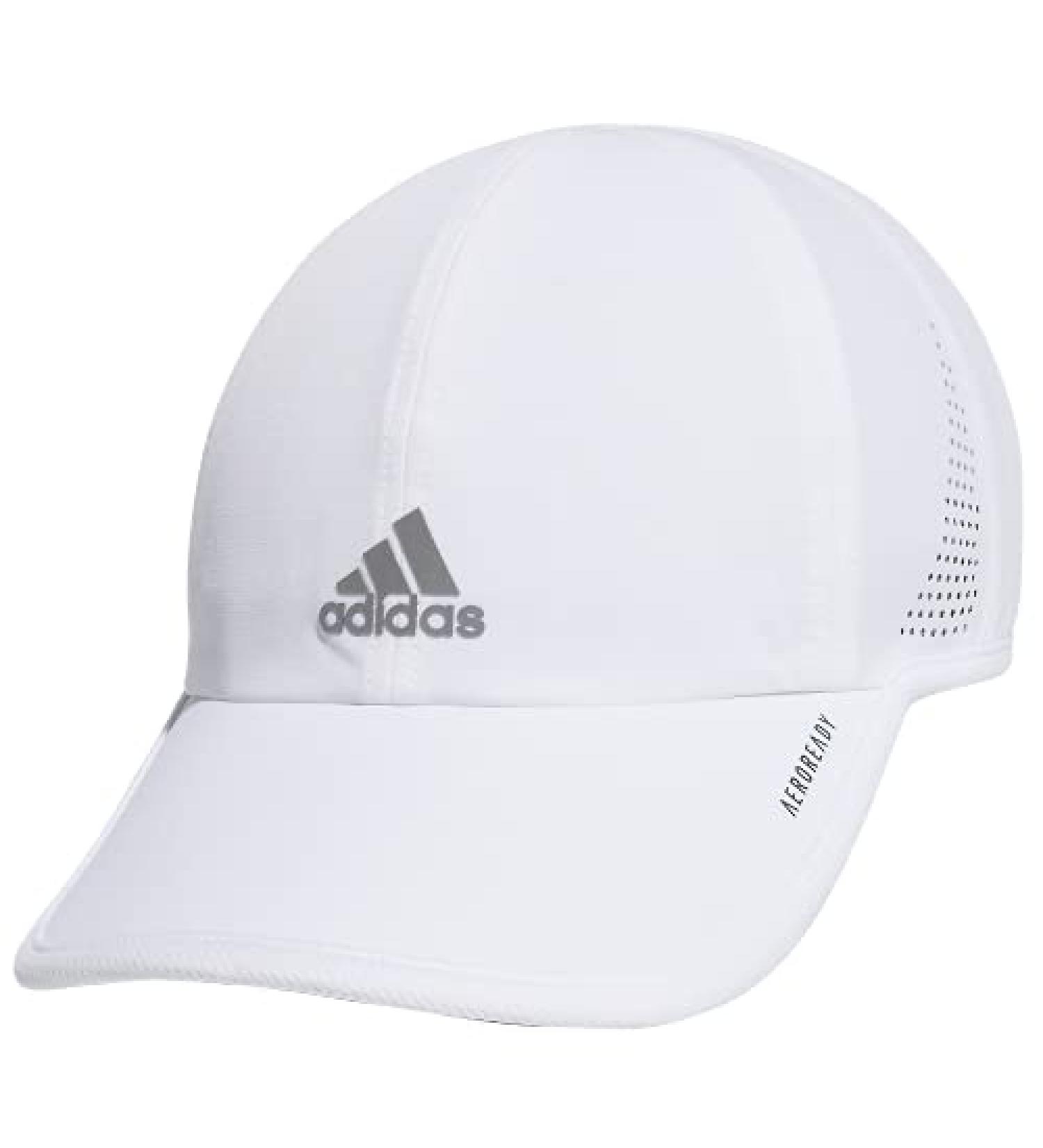 adidas Women's Superlite Relaxed Fit Performance Hat - White/Silver Reflective - One Size - Buy Online on GoSupps.com