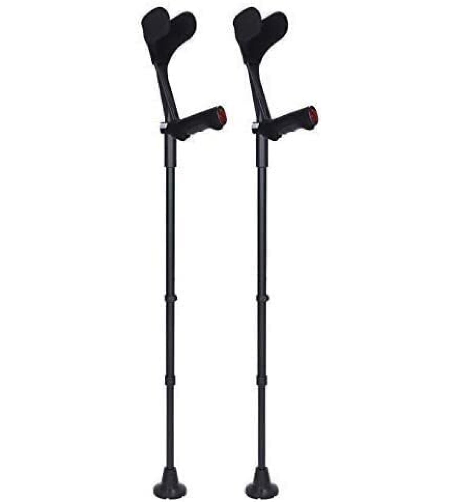 Forearm Crutches Adjustable Forearm Crutches/Black/Lighter Crutch with Integrated Shock Absorber 14 Height Adjustable Stops - for Standard and Tall Adults 1 Pair Lightw Prosperous - Buy Online on GoSupps.com