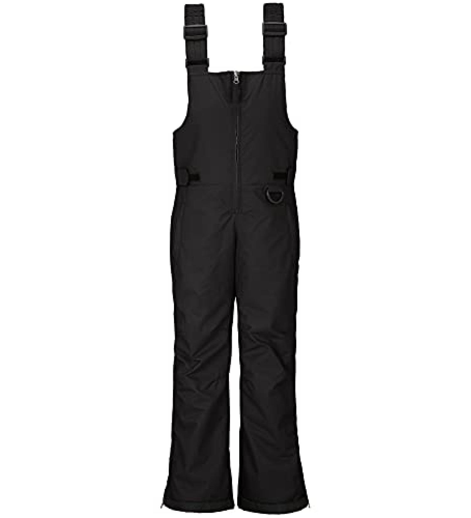 Wantdo Boy's Waterproof Ski Bibs 14-16 Black - Insulated Snow Pants for Snowboarding & Outdoor Activities - Buy Online on GoSupps.com