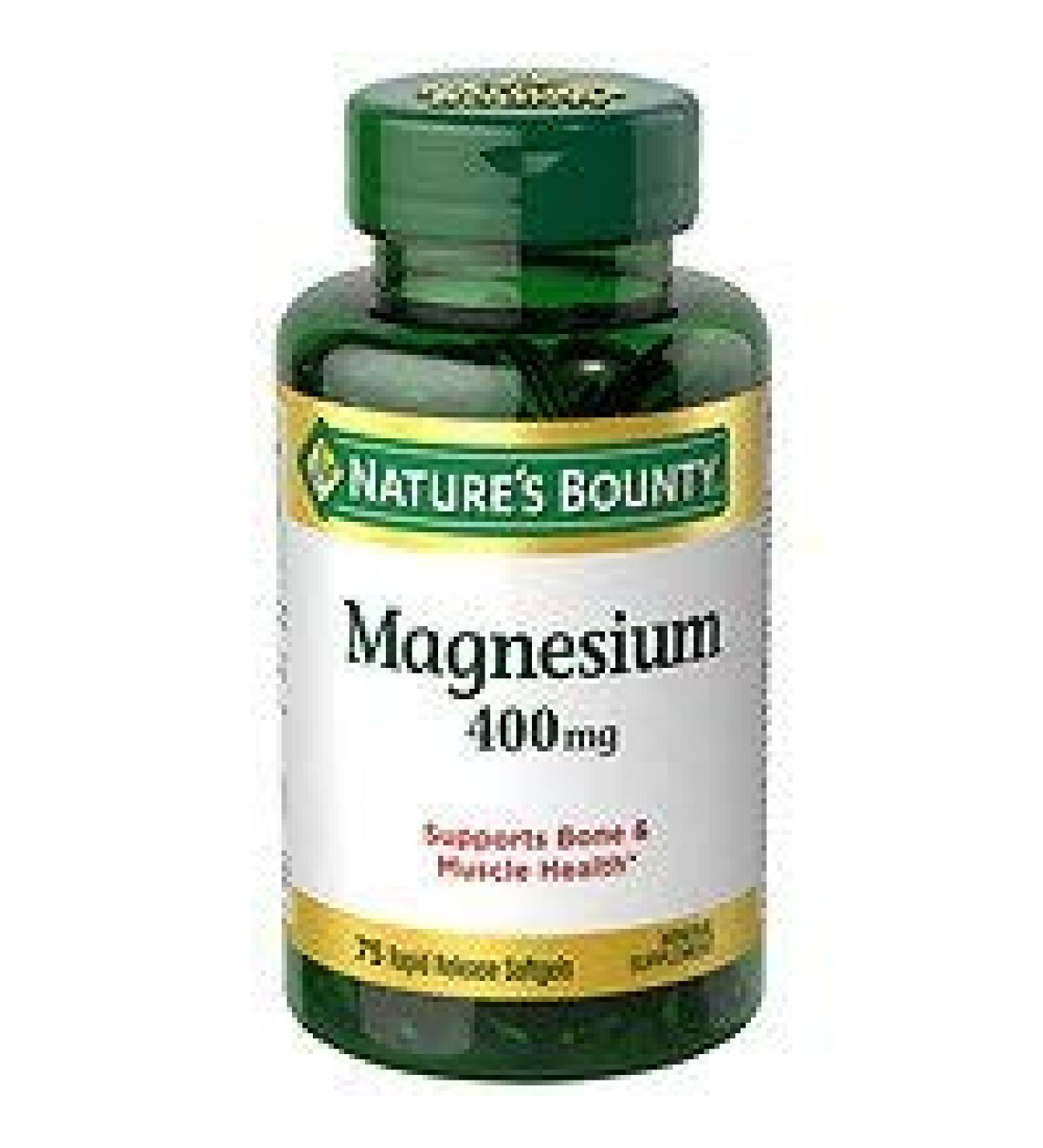 Nature's Bounty Magnesium 400 mg Softgels 75 ea - 2pc