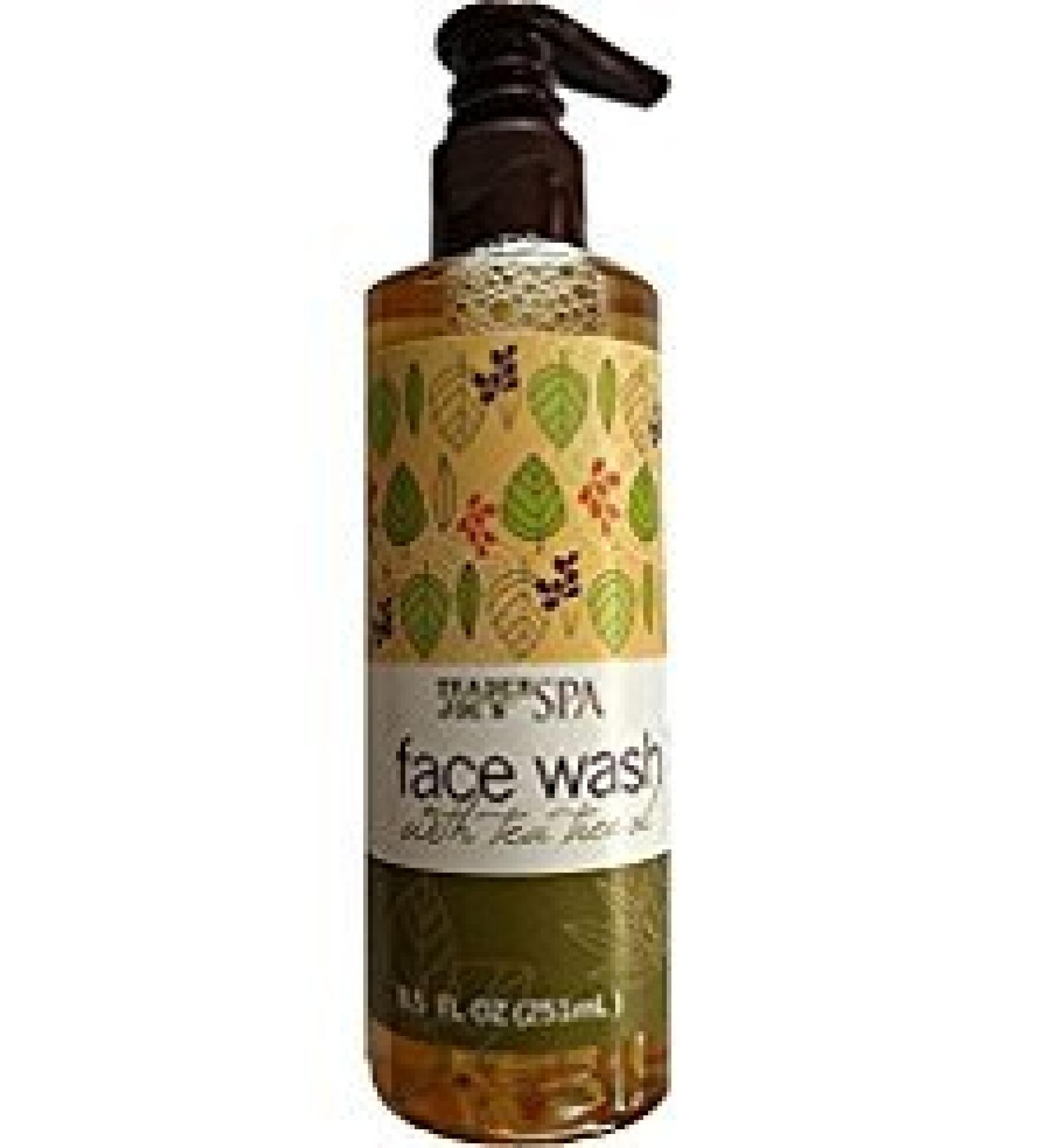 Trader Joe s Face Wash Bundle - SPA Face Wash with Tea Tree Oil 8.5 oz and Spa Natural Facial Cleansing Pads
