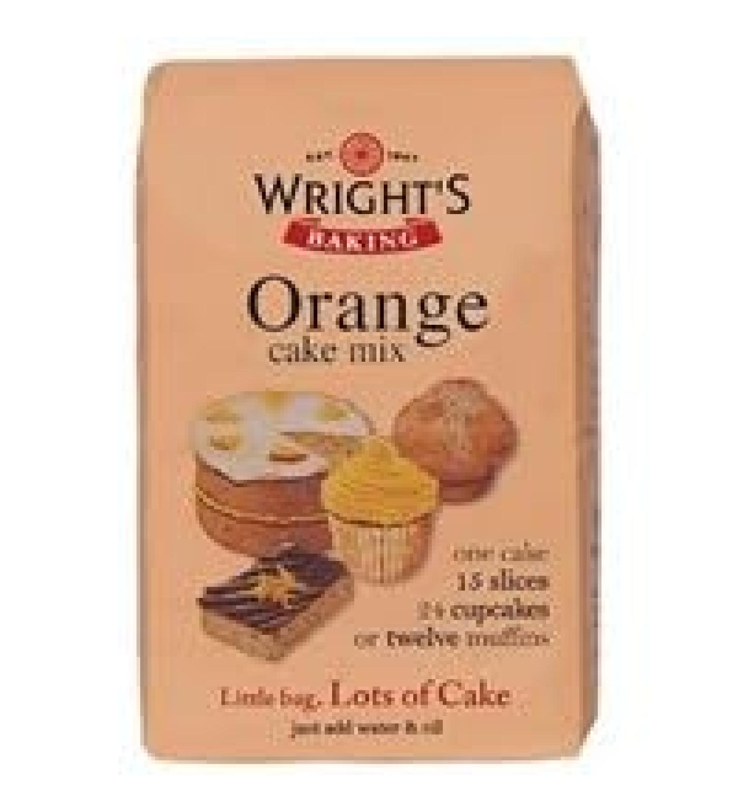 Wrights Baking Orange Cake Mix- Pack of 1 x 500g