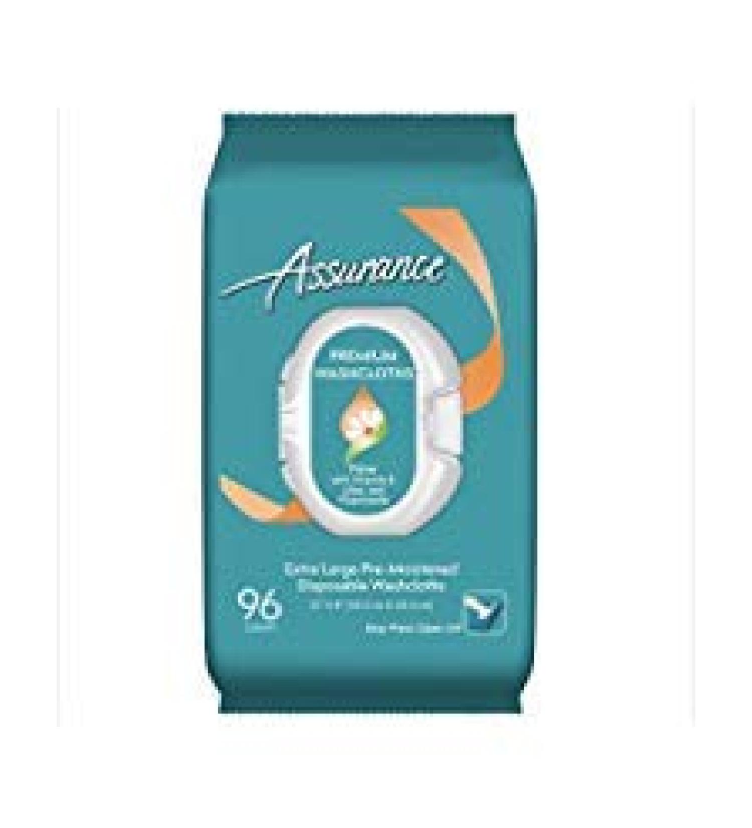 Assurance Premium Washcloths with Vitamin E  Aloe & Chamomile  96 Cloths