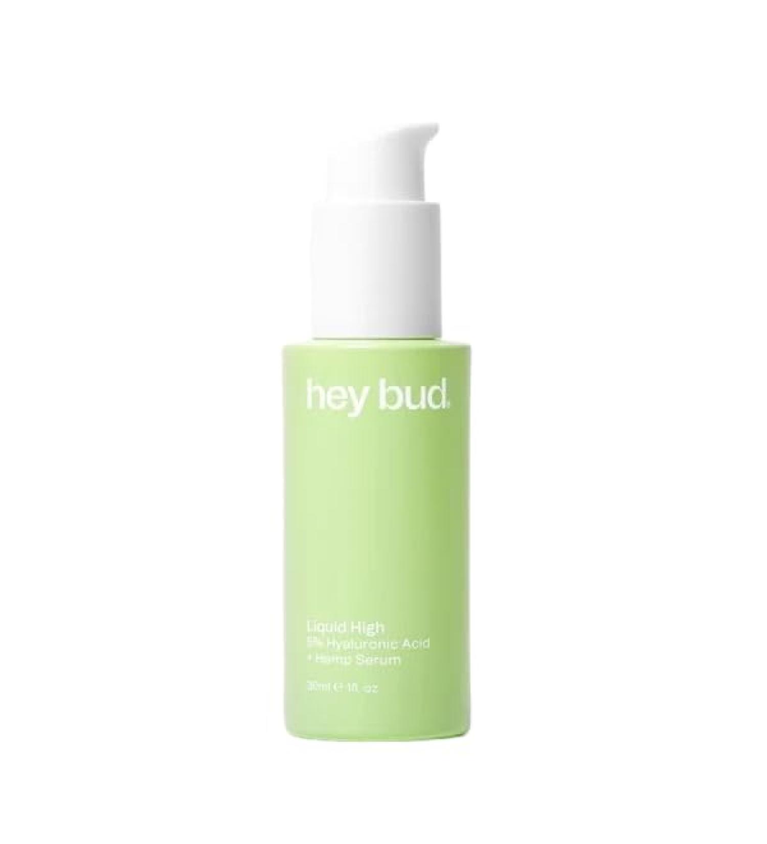 Hey Bud Skincare Liquid High - 5% Hyaluronic Acid Hemp Serum for Plump Hydrated Skin | 1 oz - International Shipping - Buy Online on GoSupps.com