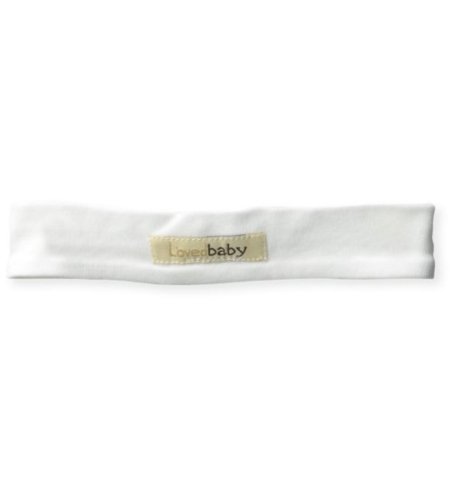 L'ovedbaby Baby-Girls Newborn Organic Headband 0/6 Month White