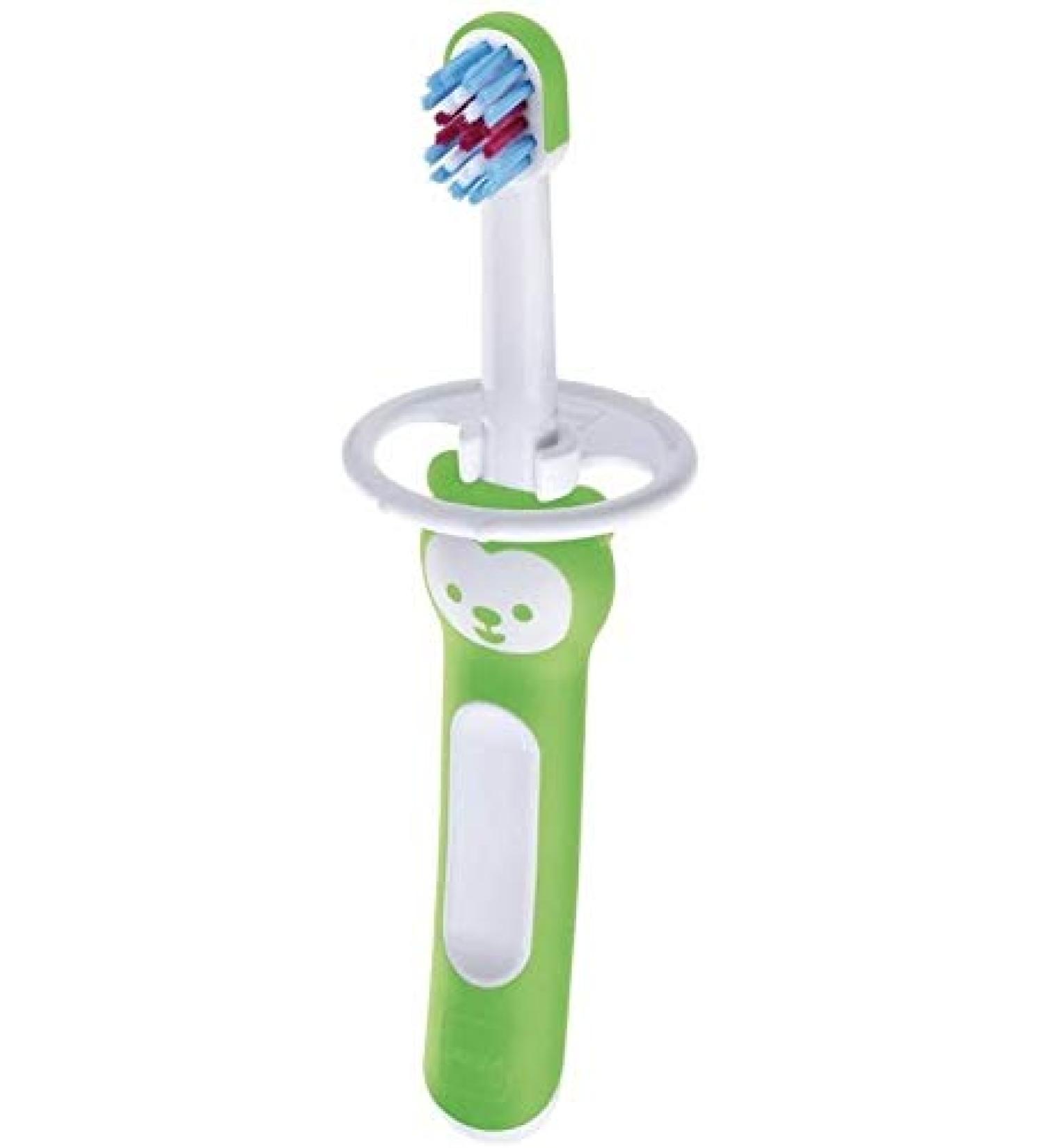 Mam Baby's Brush Toothbrush for Newborns - Secure Ring Small Head 6+ Months | Ideal for Milk Teeth | 1 Pack - Buy Online on GoSupps.com