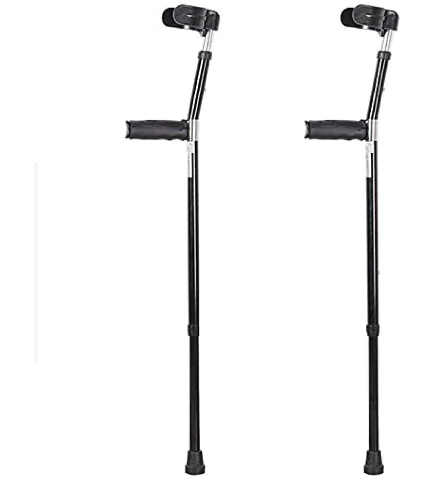 Crutches Adult Bracelet Crutch Forearm Crutches Balanced Mobility Aid Retractable and Adjustable Folding Cane for Elderly Disabled Walking Stick Shock Absorber 1 Pair powerfully Prosperous - Buy Online on GoSupps.com