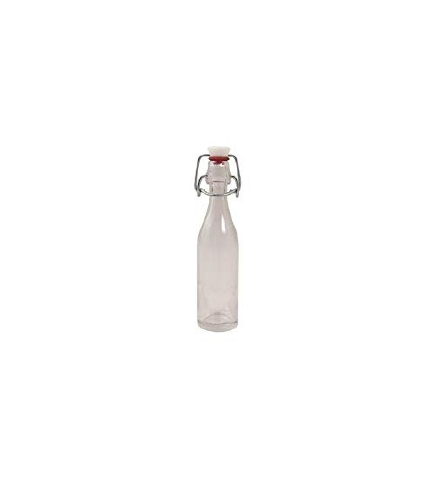 Mini Syrup Bottle 10 cl Glass with Mechanical Clasp x10
