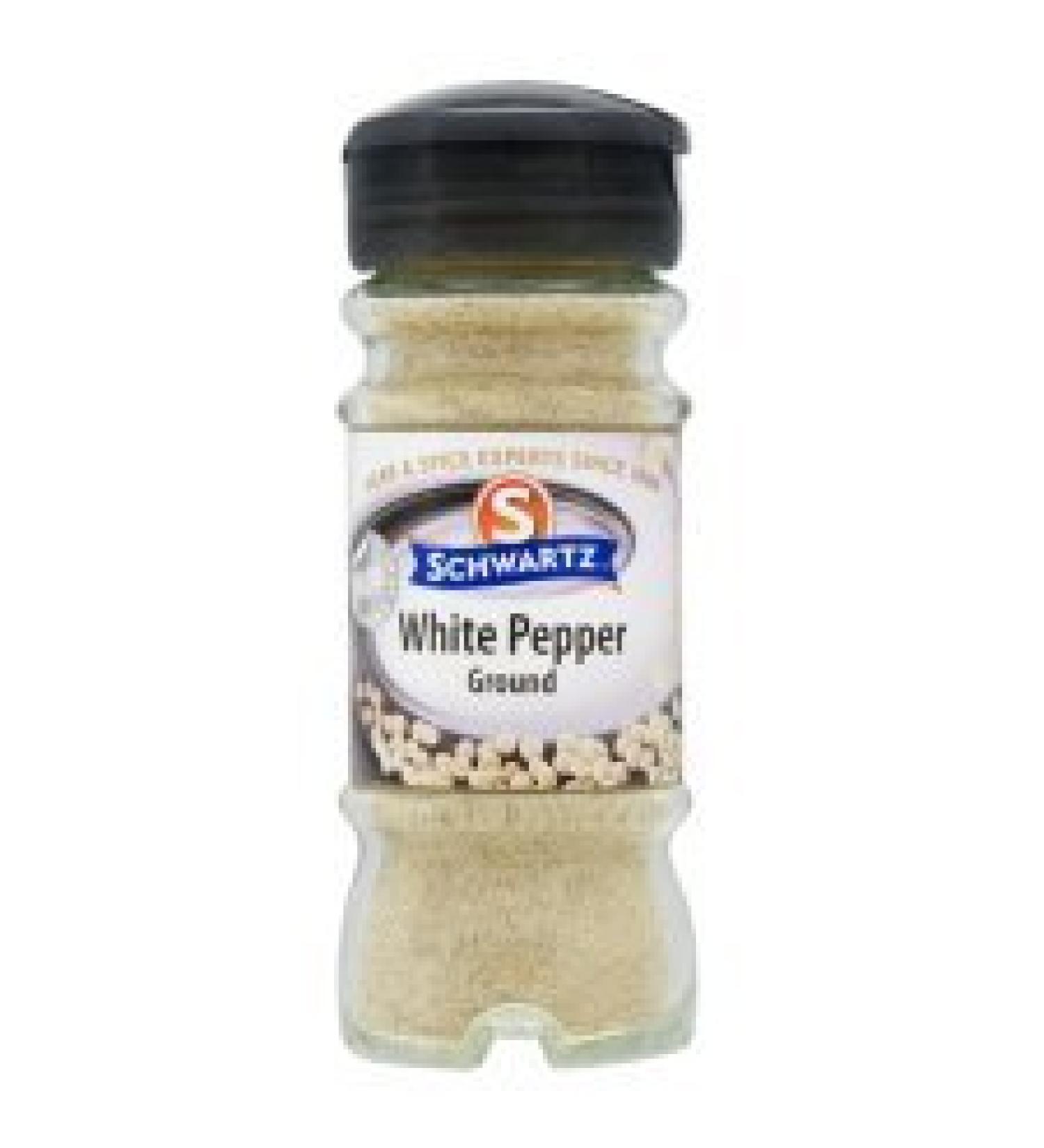 Schwartz Schwartz Ground White Pepper (6 x 34g)