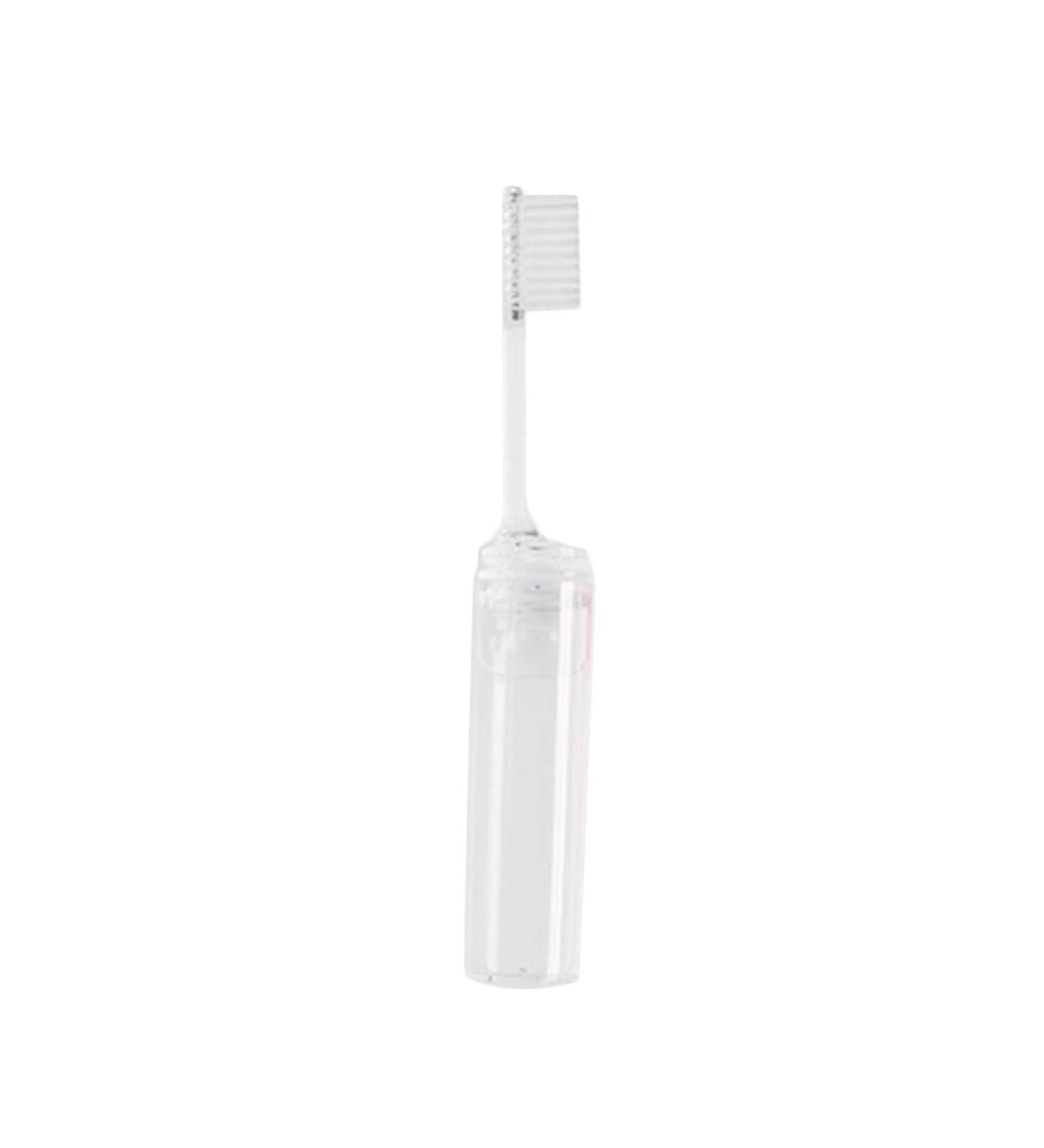 Patkaw Transparent Foldable Travel Toothbrush - Portable Mini Toothbrush with Protective Cover for Travel Camping School & Home - Buy Online on GoSupps.com
