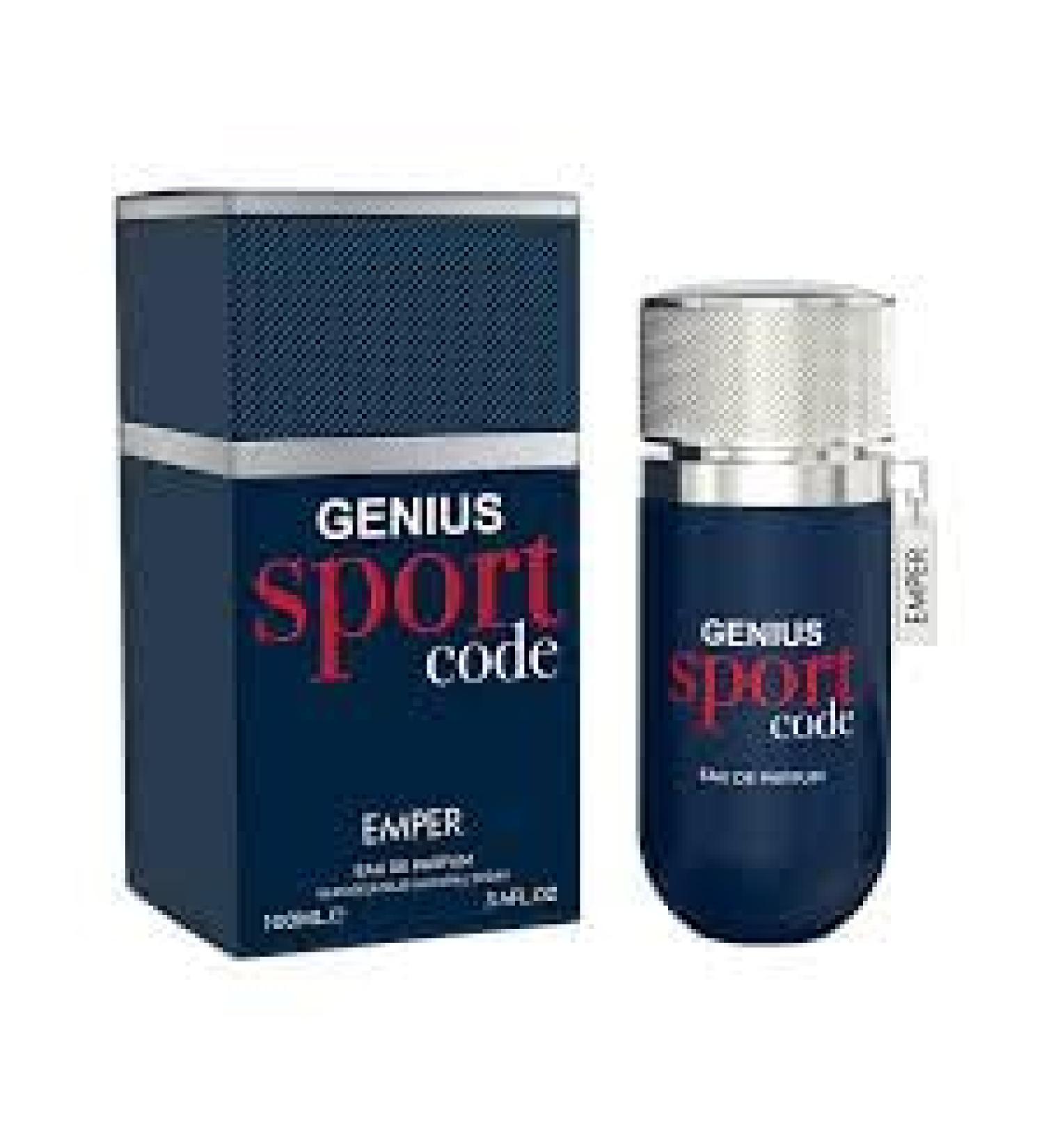 Genius Sport Code Men's Eau de Parfum 3.4 fl oz Navy Blue emper