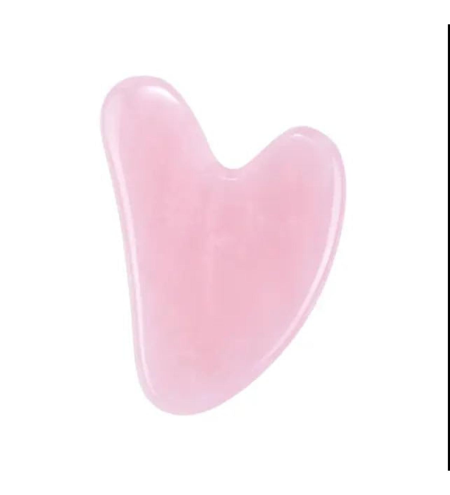 Gua Sha Facial Tools Guasha Tool Gua Sha Jade Stone for Face Skincare Facial Body Acupuncture Relieve Muscle Tensions Reduce Puffiness (Pink)