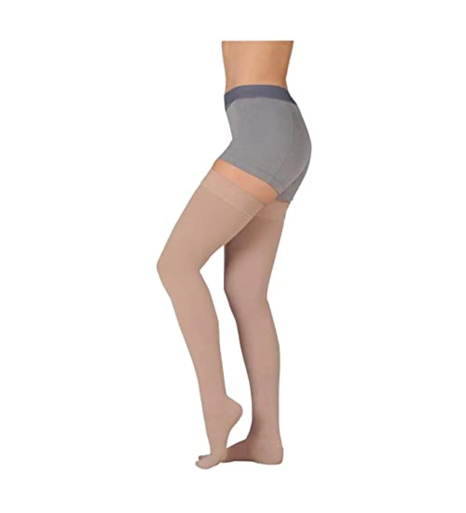 Juzo Basic 4411AG Thigh-High Compression Stocking 20-30 mmHg | Closed Toe, FF Short, Silicone Band | Beige - Buy Online on GoSupps.com