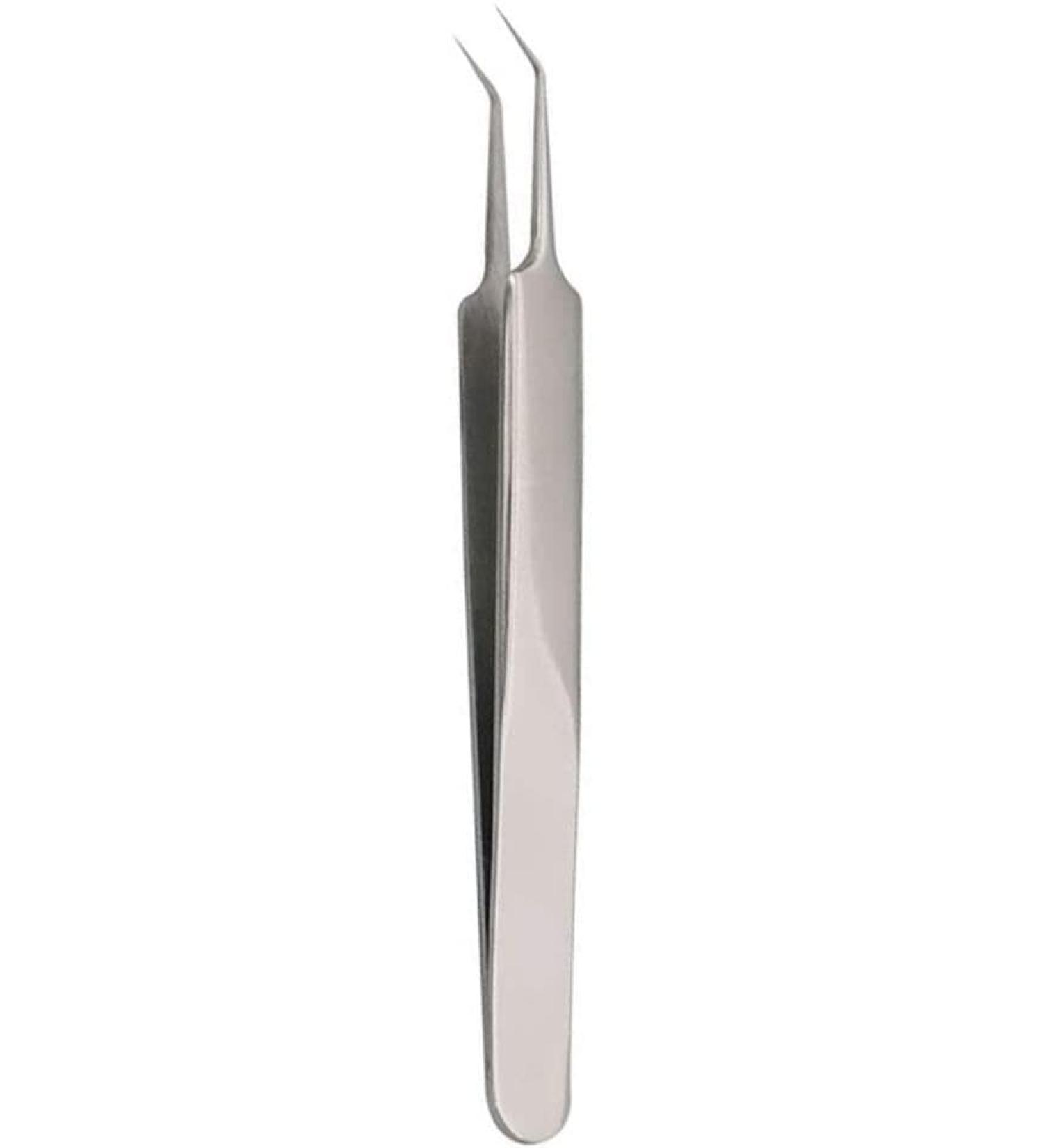 1Pc Professional Stainless Bend Curved Tweezer Blackhead Acne Clip Comedone Pimple Extractor Remover Tool for Comedone Whitehead Acne Blemish Bend Clip Nice and clever - Buy Online on GoSupps.com