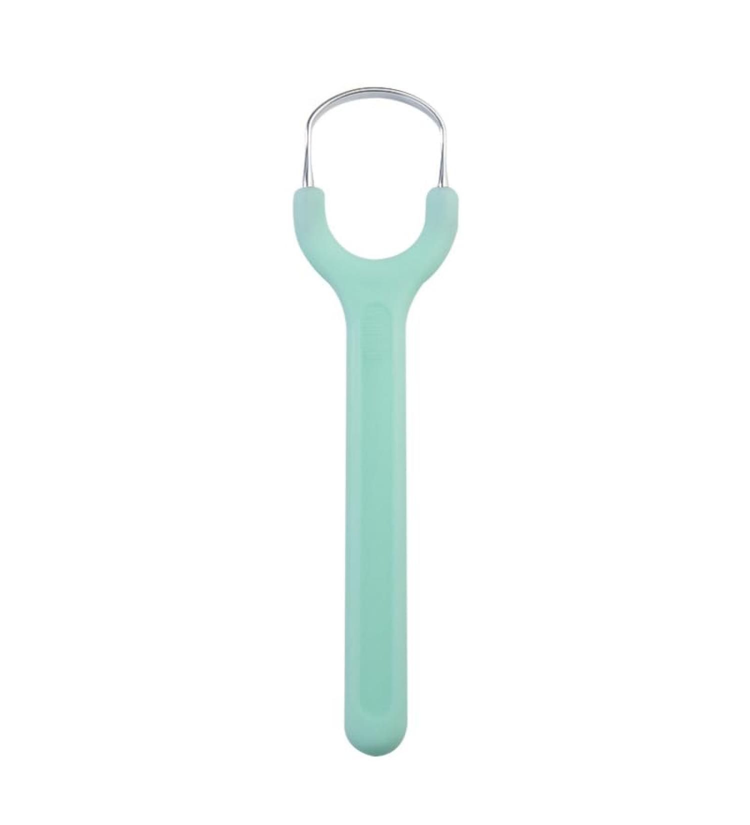Qxiao Stainless Steel Tongue Scraper for Adults - Reduce Bad Breath Travel Case Included - Eco-Friendly Tongue Cleaner & Mouth Care Tool for Fresh Breath (Green) - Buy Online on GoSupps.com