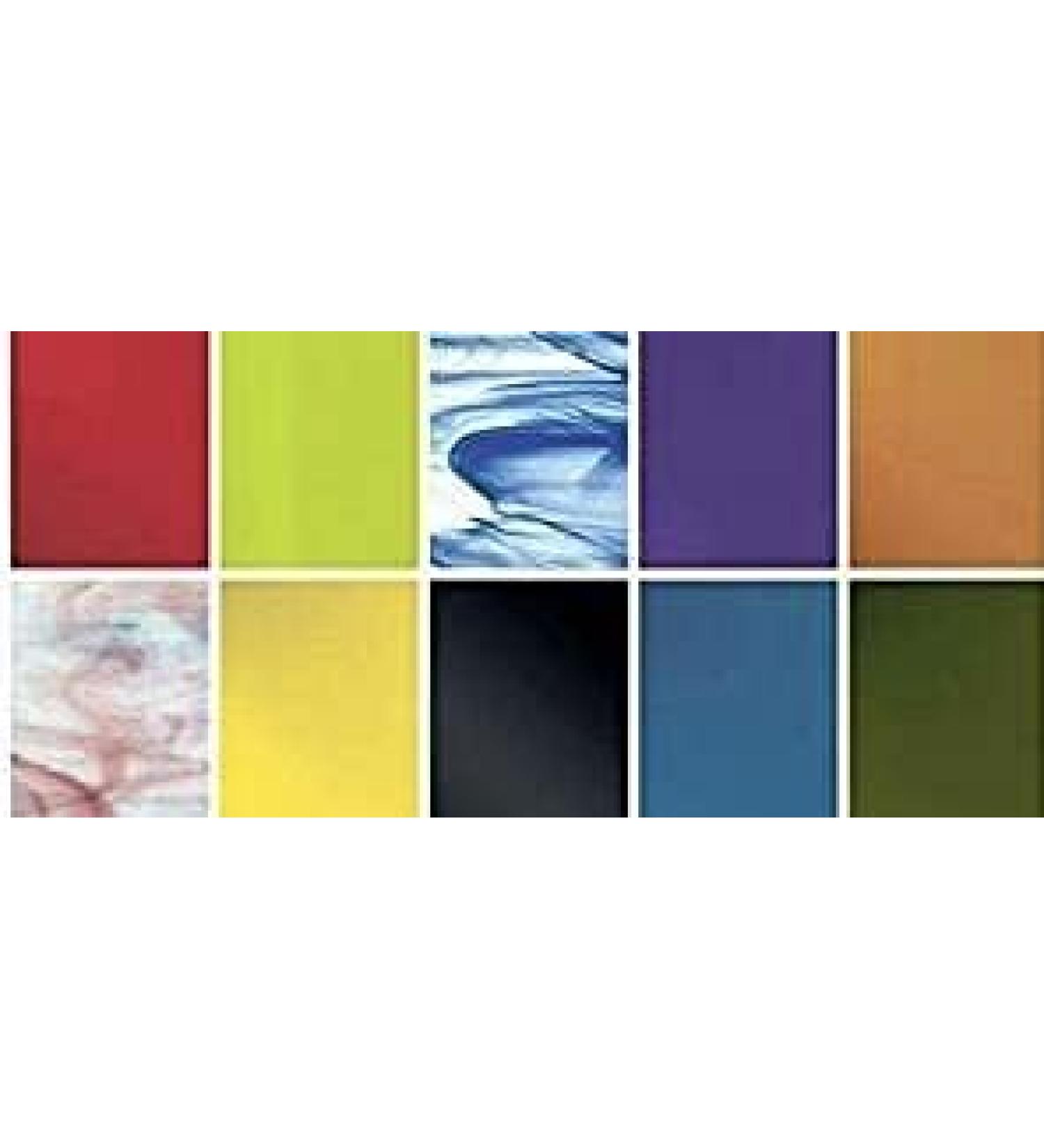 System 96 Assorted Fusible Glass 10PACK COE 96 4 x 4