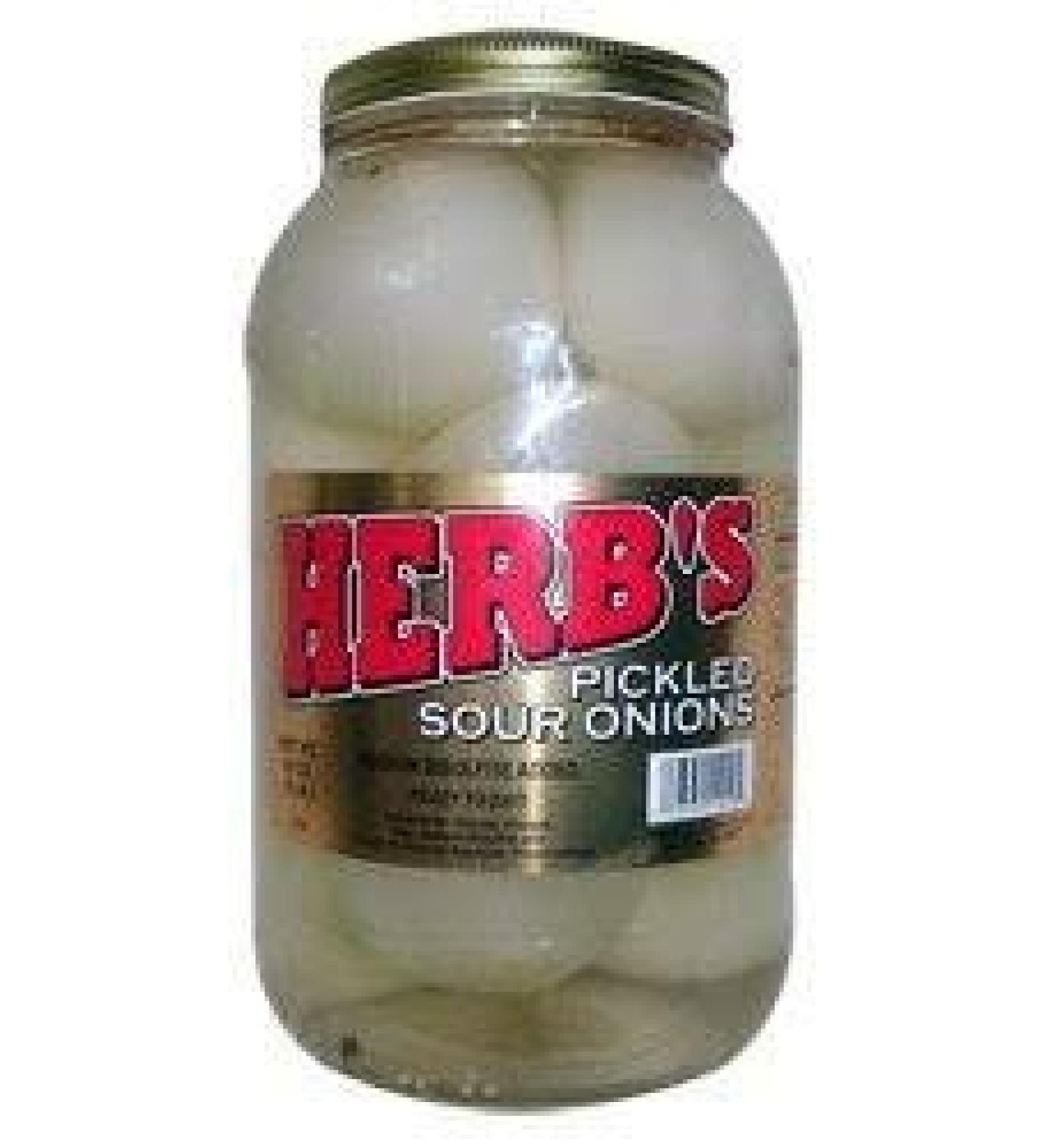 Herb's Pickled Sour Onions 80 oz (5lb) jar