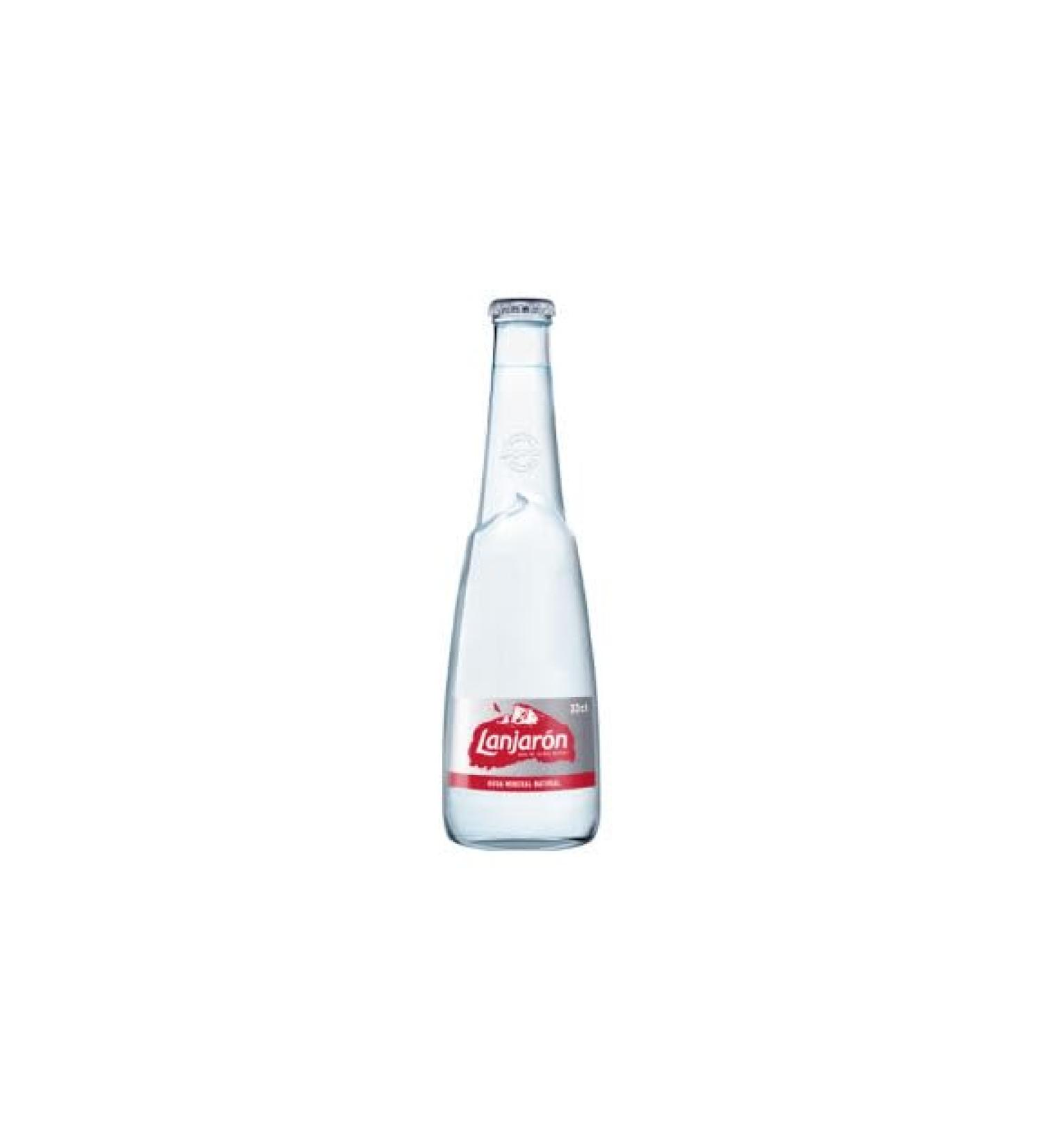 Lanjar n Eau Min rale Naturelle en Bouteilles de Verre Pack de 24 Bouteilles de 33 cl