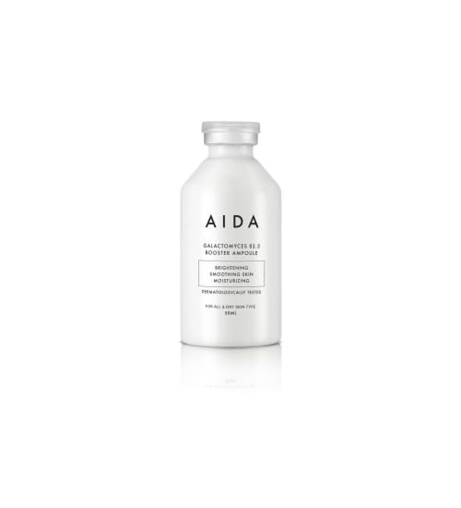 AIDA Galactomyces 83.5 Booster Ampoule Brightening Smoothing Skin Moisturizing Dermatologically Tested 50ml