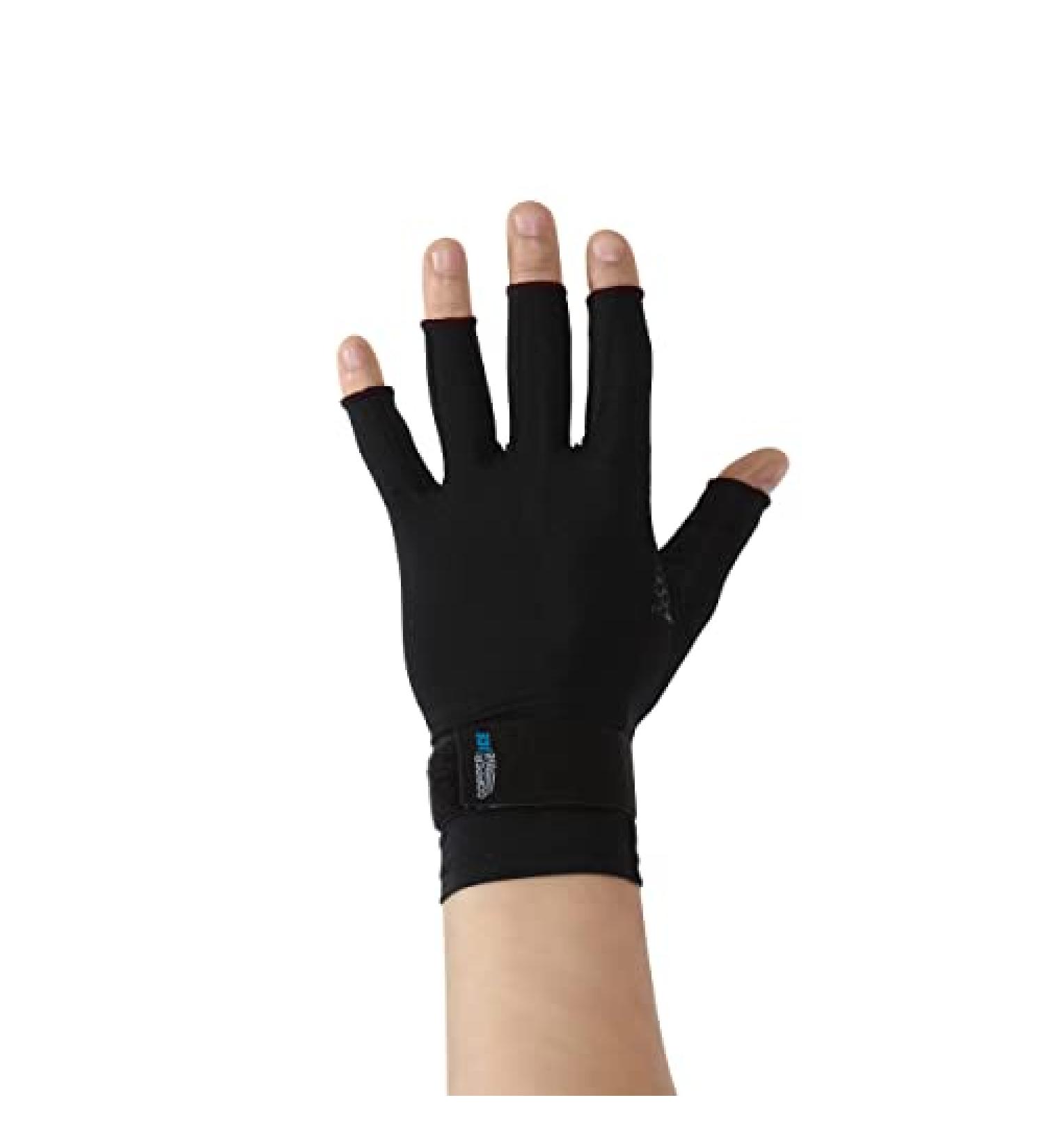 Copper Fit ICE Compression Gloves - Menthol & Coq10 Infused for Recovery - Black, Small/Medium - Buy Online on GoSupps.com