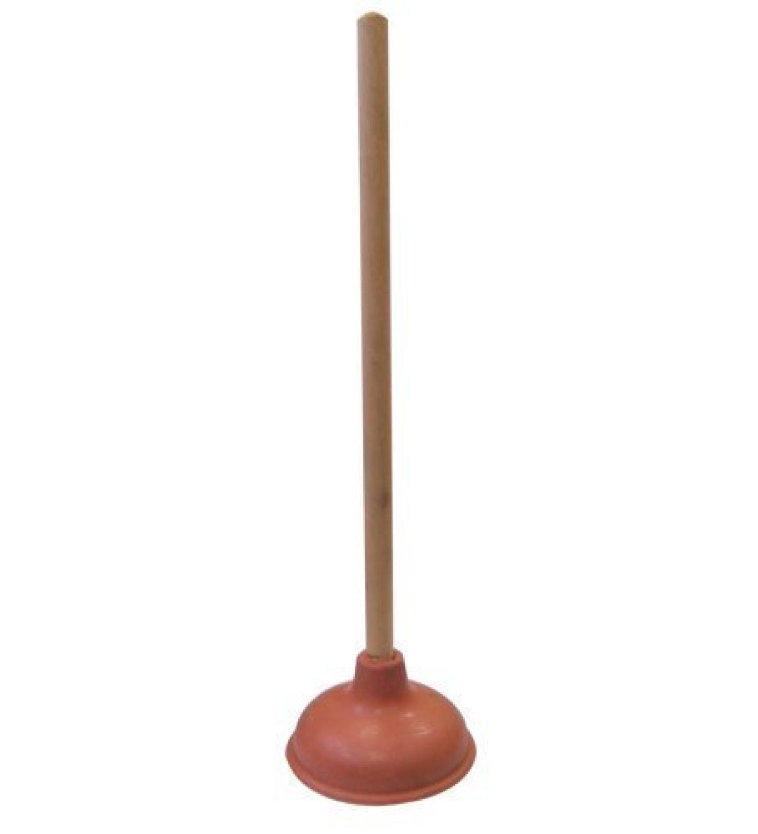 Supply Guru Heavy Duty Force Cup Rubber Toilet Plunger with Long Wooden Handle - Unclog Toilets and Drains (18 1) - Buy Online on GoSupps.com