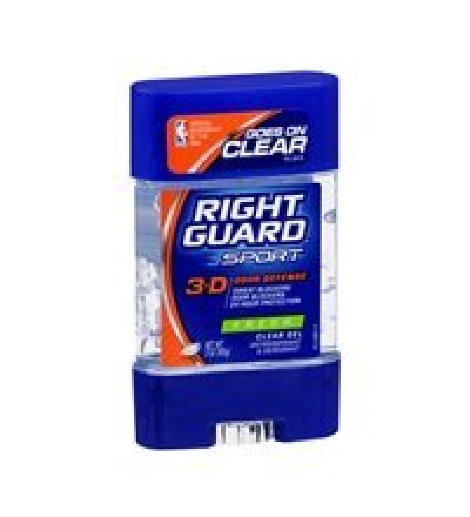 Right Guard Sport 3D Odor Defense Anti-Perspirant Deodorant Clear Gel Fresh 3 oz (Pack of 3)