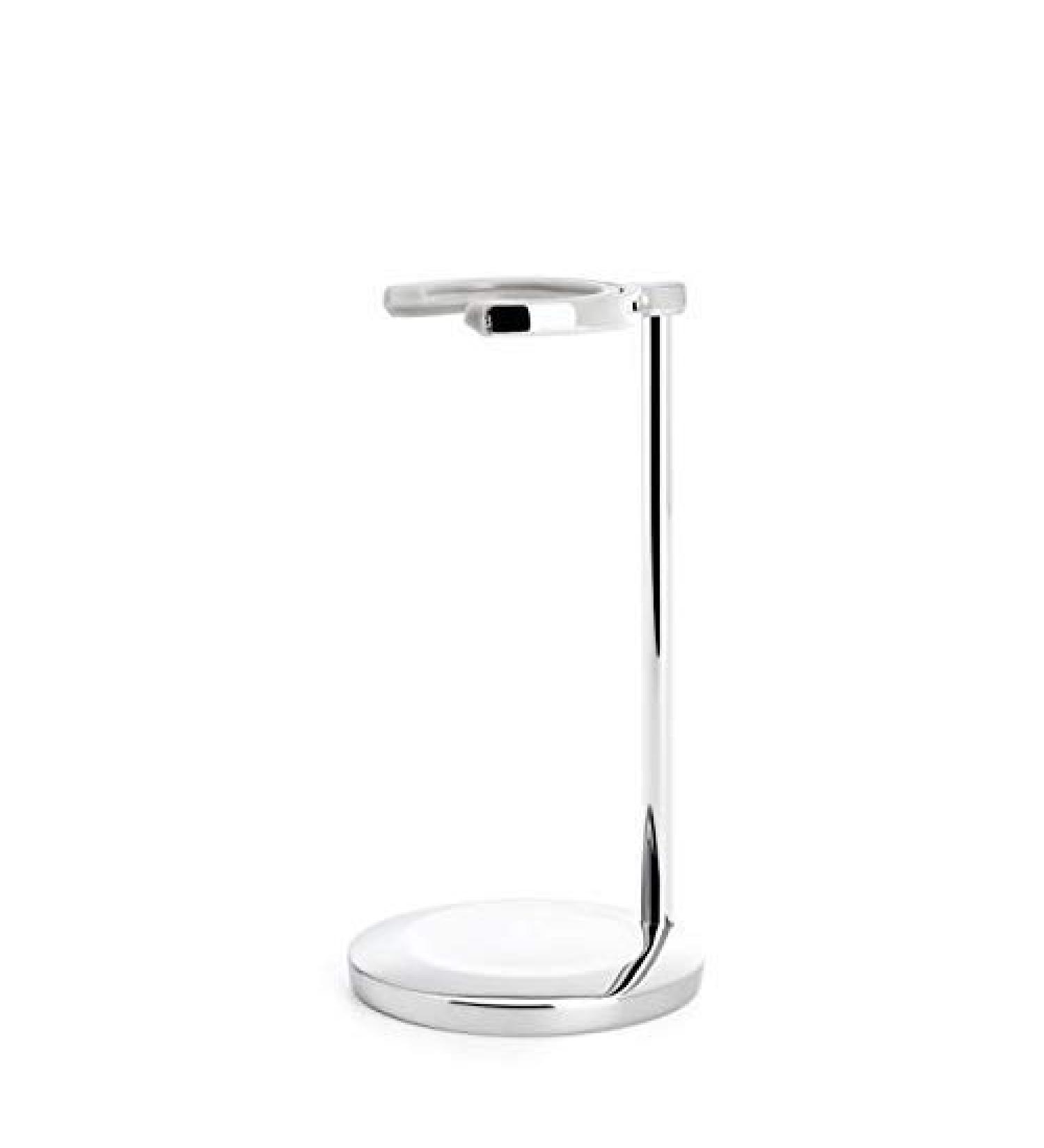 MHLE Chrome Shaving Stand for VIVO and RYTMO Series Brushes - Premium Shaving Stand - Buy Online on GoSupps.com