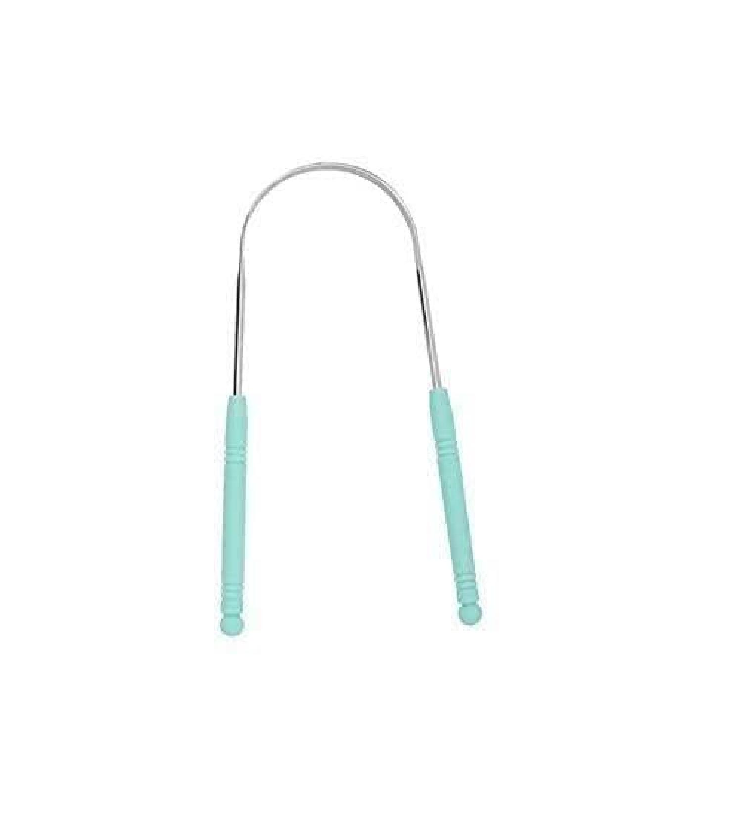 High-Quality Steel Tongue Scraper & Cleaner - R0K0 Comfort Oral Hygiene Tool - 1 Piece Tongue Brush Set - Buy Online on GoSupps.com